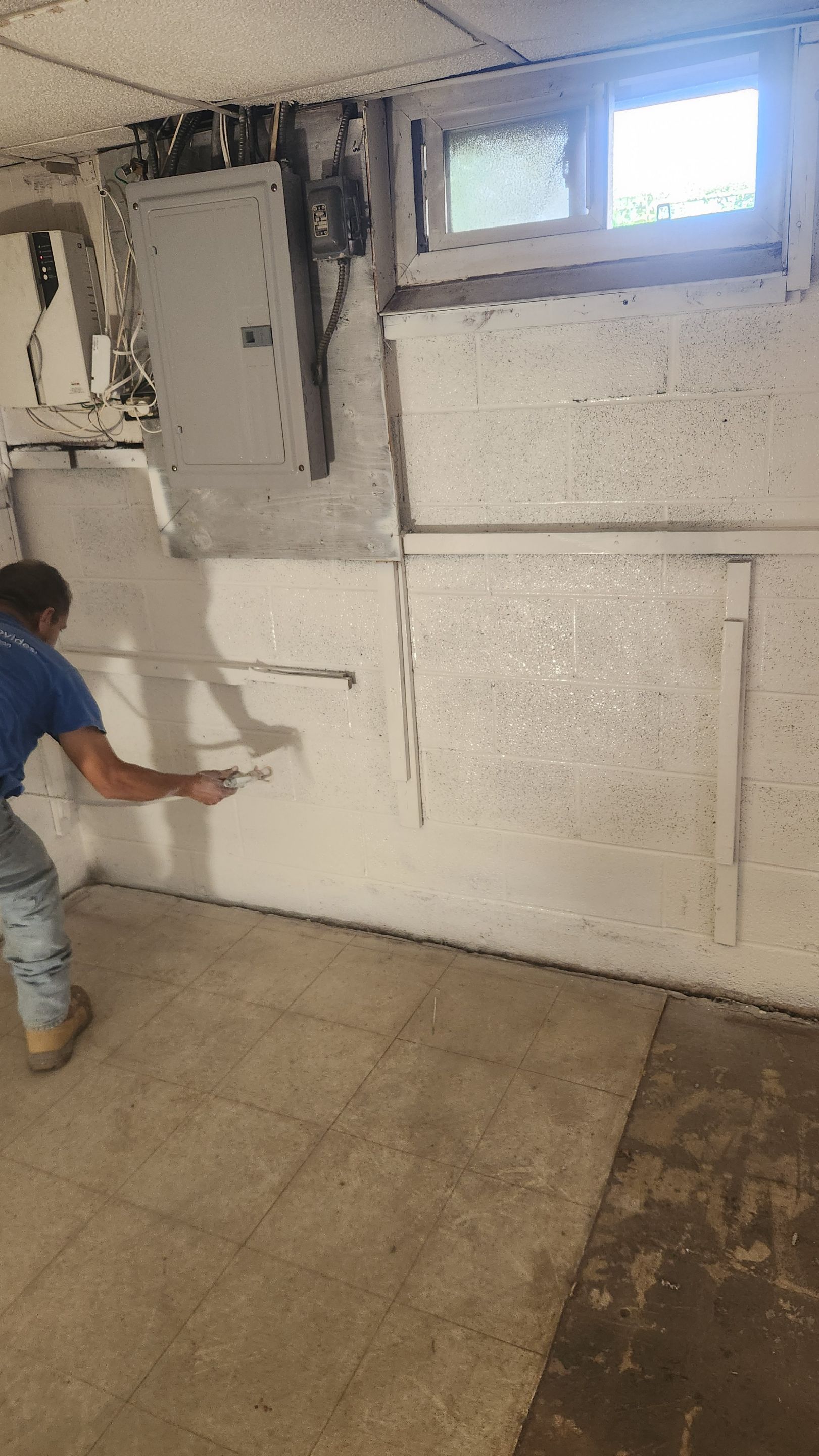 Interior French Drain & Mold Remediation Project in Manville, New Jersey by Pure Service Pro, LLC 