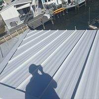 .032 Aluminum 1.5" Mechanical Seam Regal White  by Total Roofing System The Metal Roof Experts