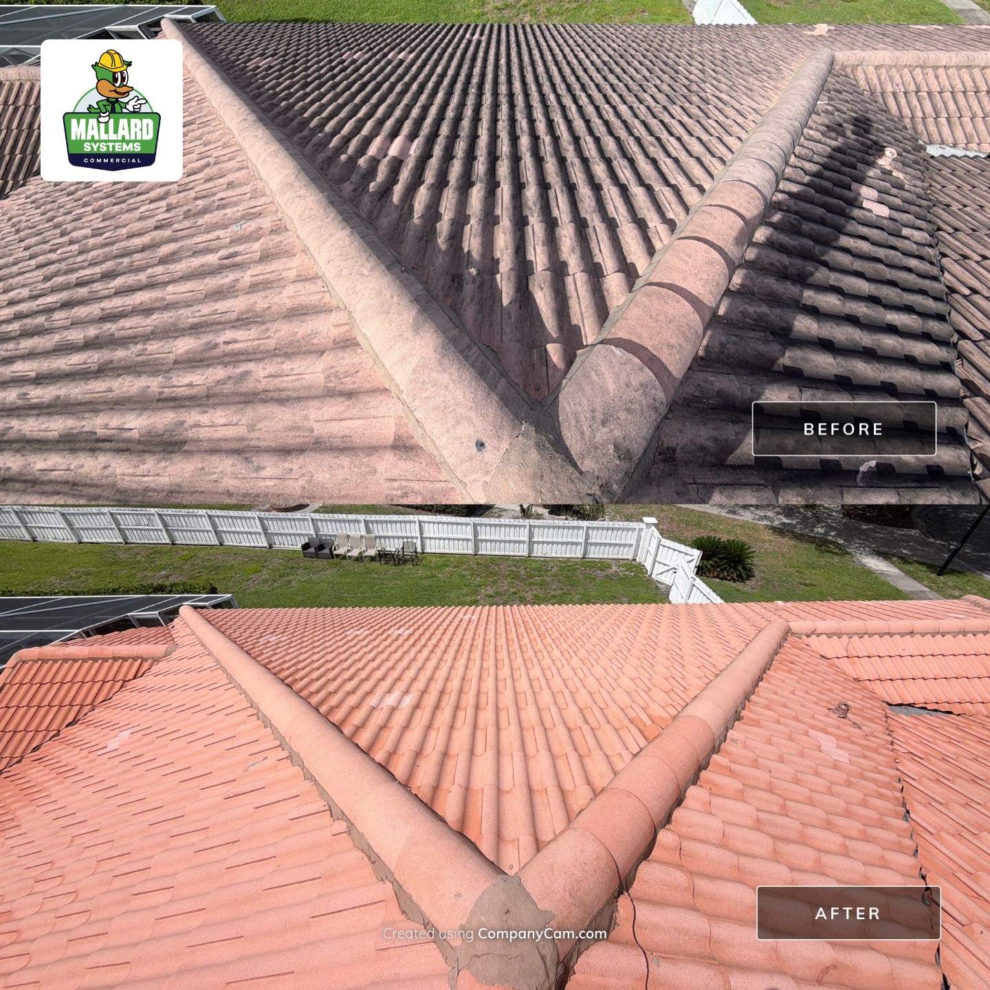 Tile Roof and Screen Enclosure Cleaning by Mallard Systems
