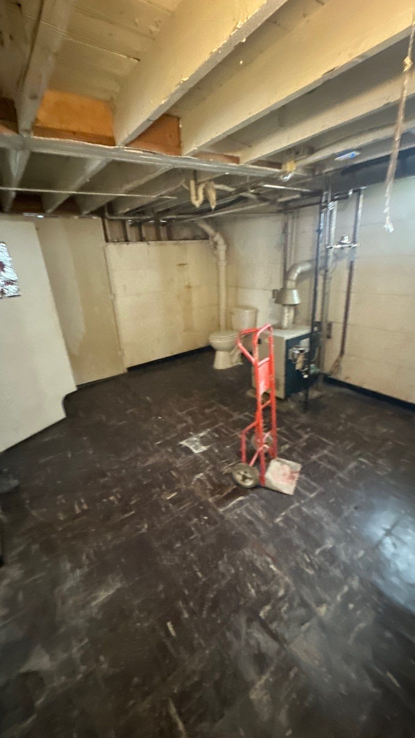 Gravel Basement Project in Leechburg by Floors in a Day, Inc