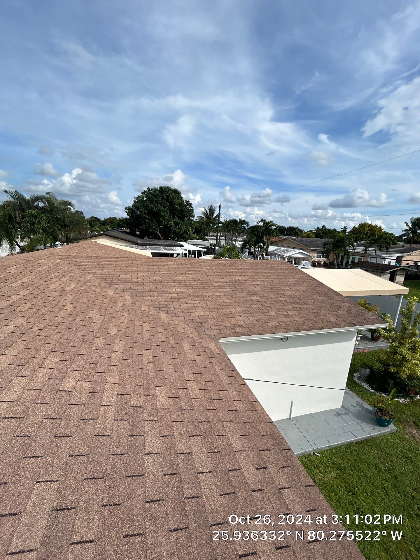 RESIDENTAL METAL REROOF 24 GUAGE DOVE GRAY 1-1/2" MECHANICAL SEAM METAL POLYGLASS POLYSTICK XFR by Earl W. Johnston Roofing 