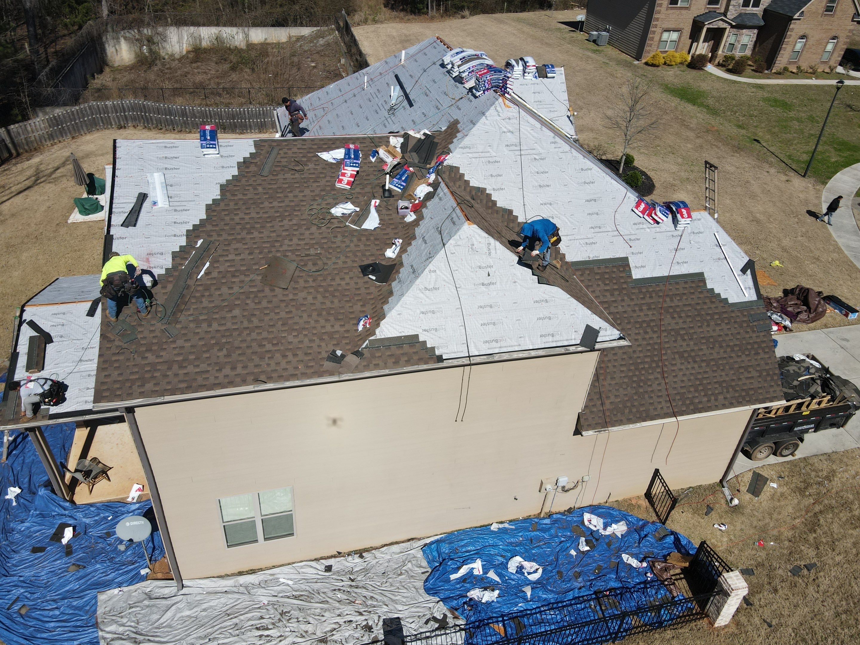 Residential Roof Replacement  using GAF Timberline HDZ Barkwood by Furman Quality Roofing 