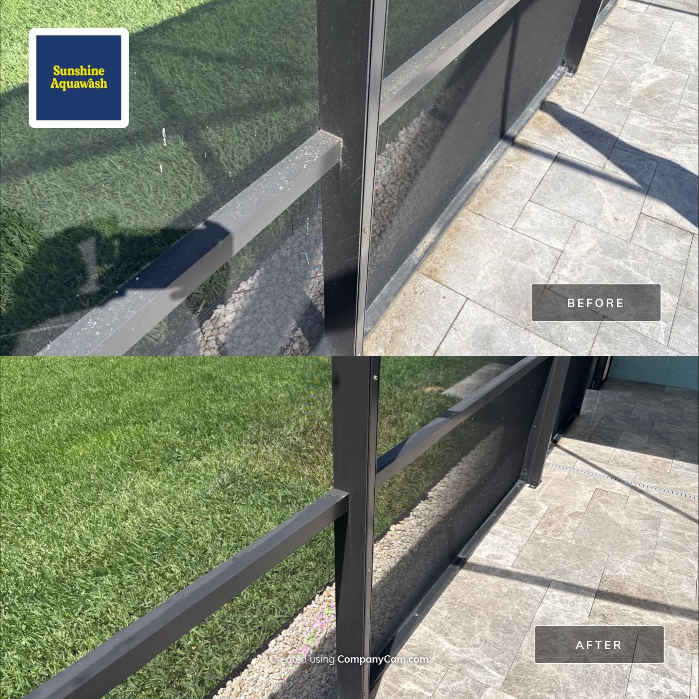 Travertine Pool Deck, Lanai & Screen Enclosure Cleaning Near Manatee River | Bradenton, FL by Sunshine AquaWash