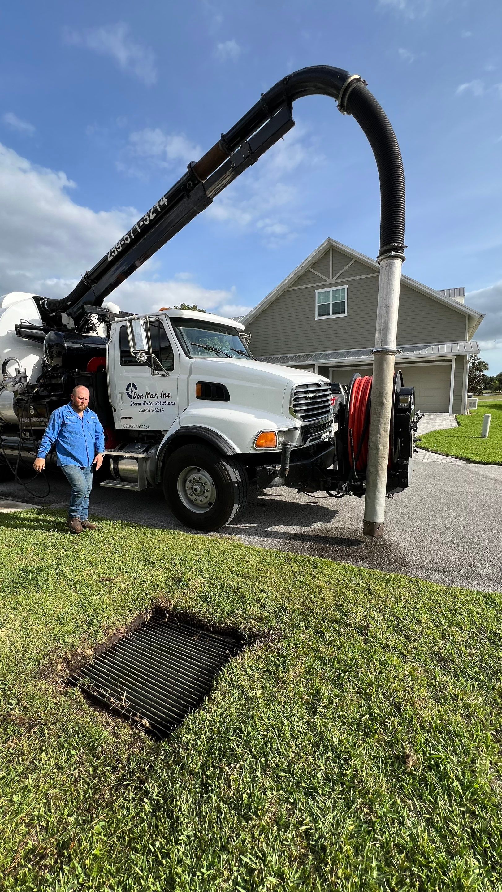 Naples Private Airport Community Catch Basin Cleaning by APS Power & Water