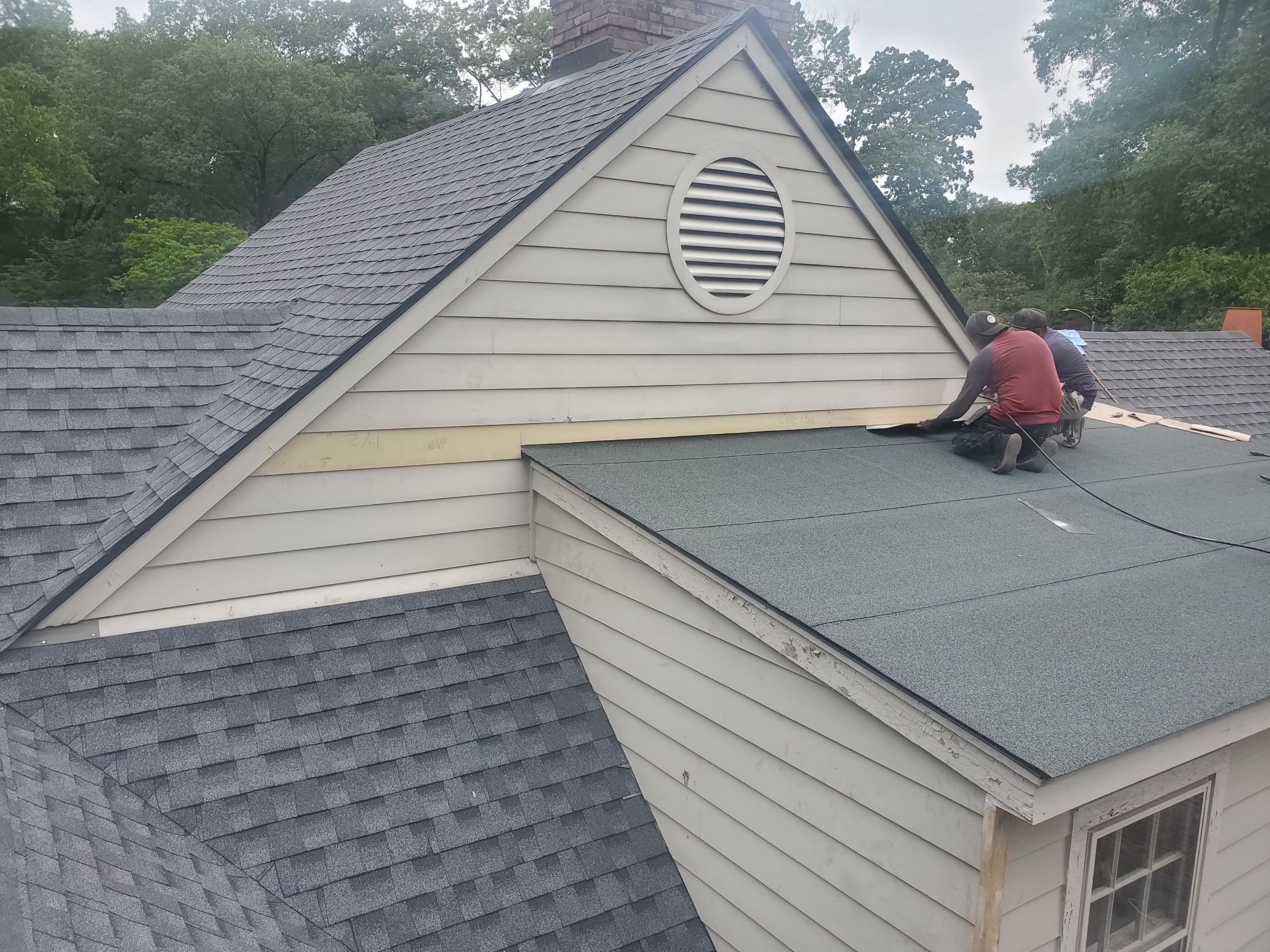 Full Roof Replacement with gutter upgrade after tree impact damage in East Memphis by Revival Roofing Services