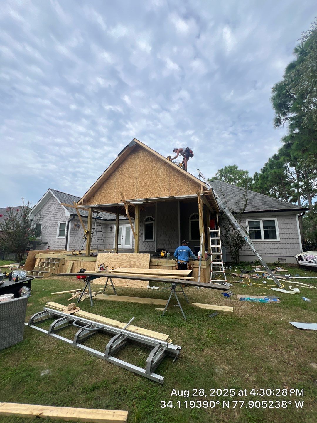 Back Porch Addition in Beau Rivage  by RGR Construction and Roofing, LLC