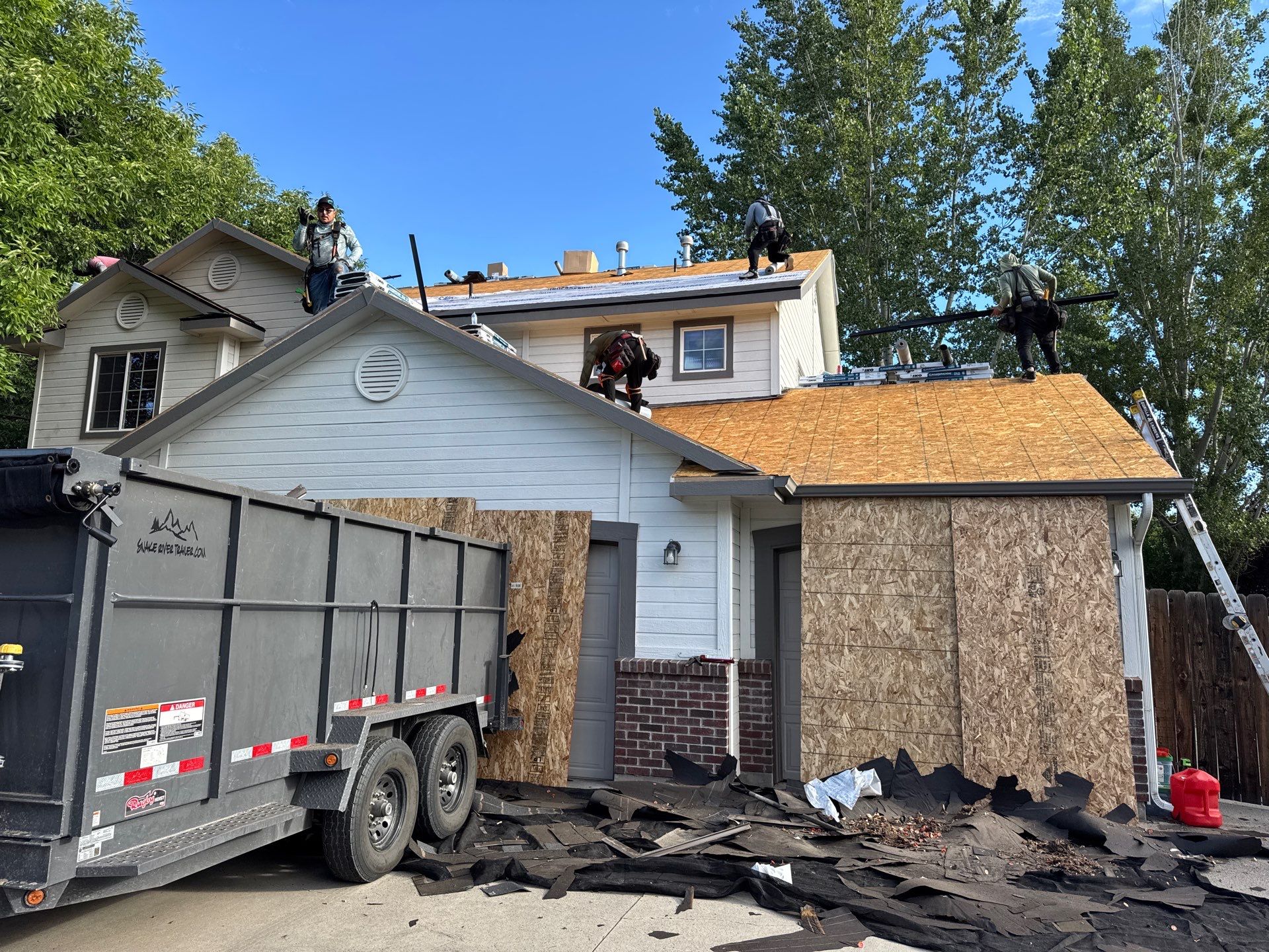 Residential Roof Replacement and Sheathing Repair in Boise by Olive Roofing
