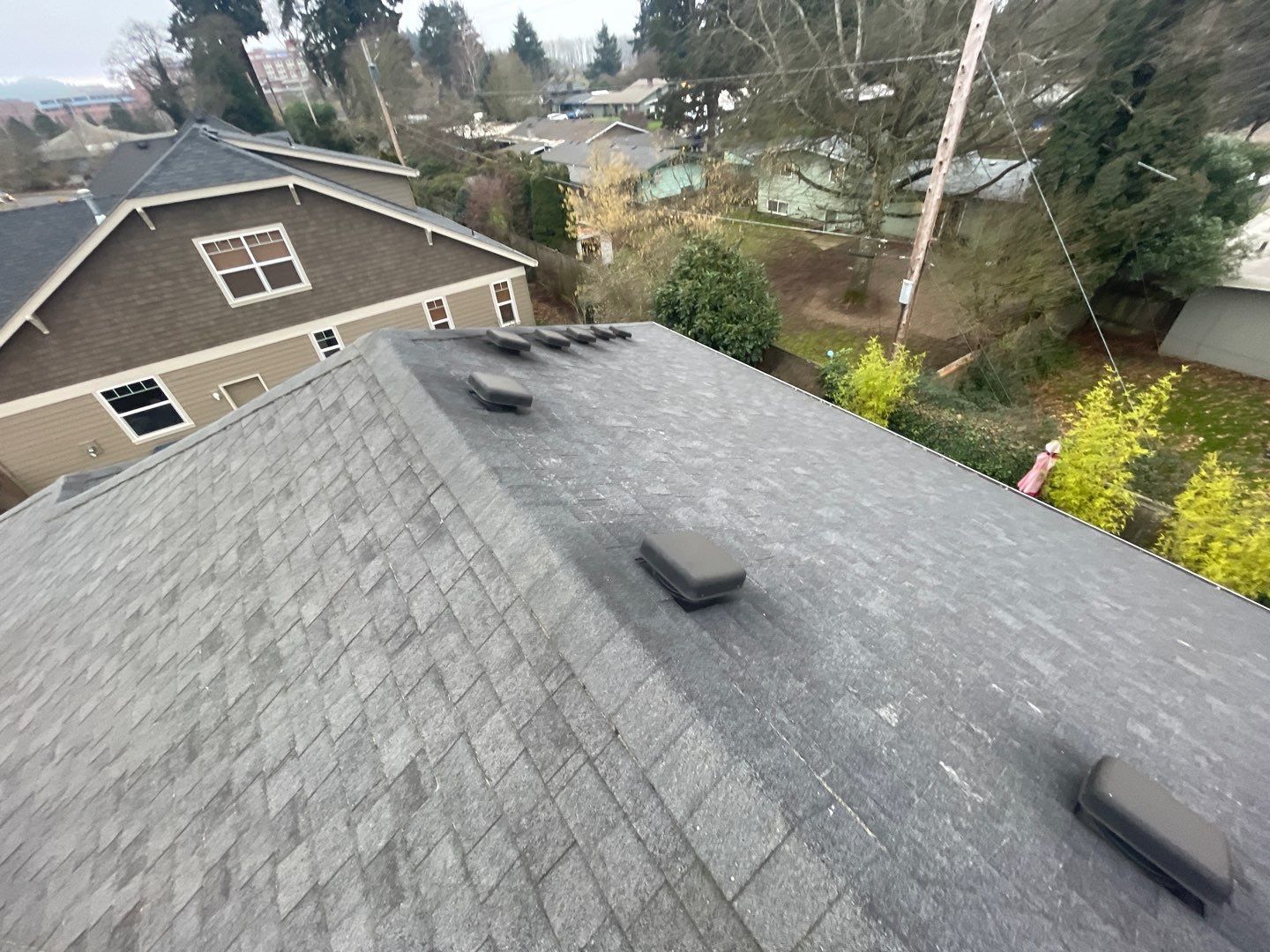 Residential Roofing Installation using Owens Corning Duration Shingles in Estate Gray. by BEST Roofing & Waterproofing