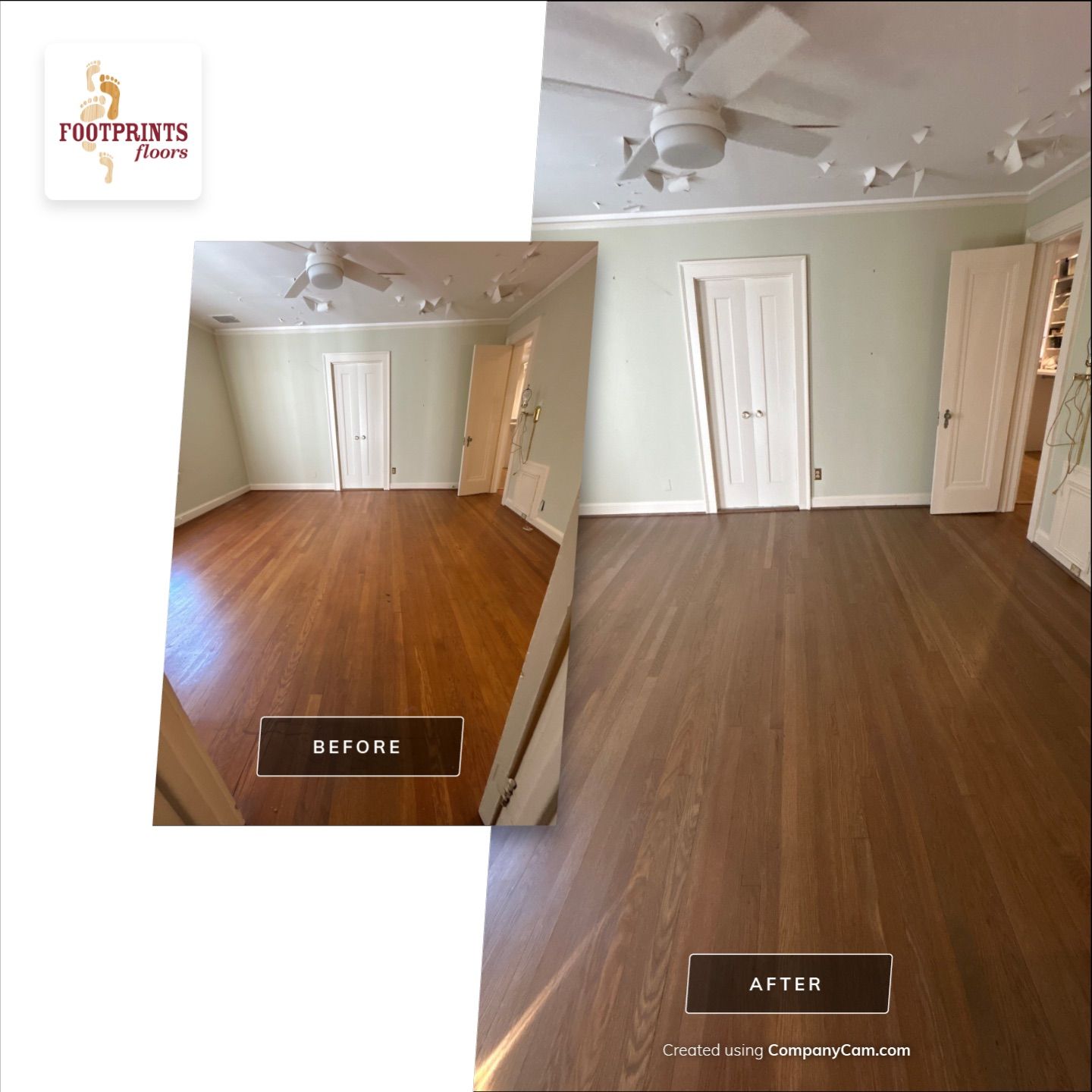 Whole House refinish by Footprints Floors of East Atlanta