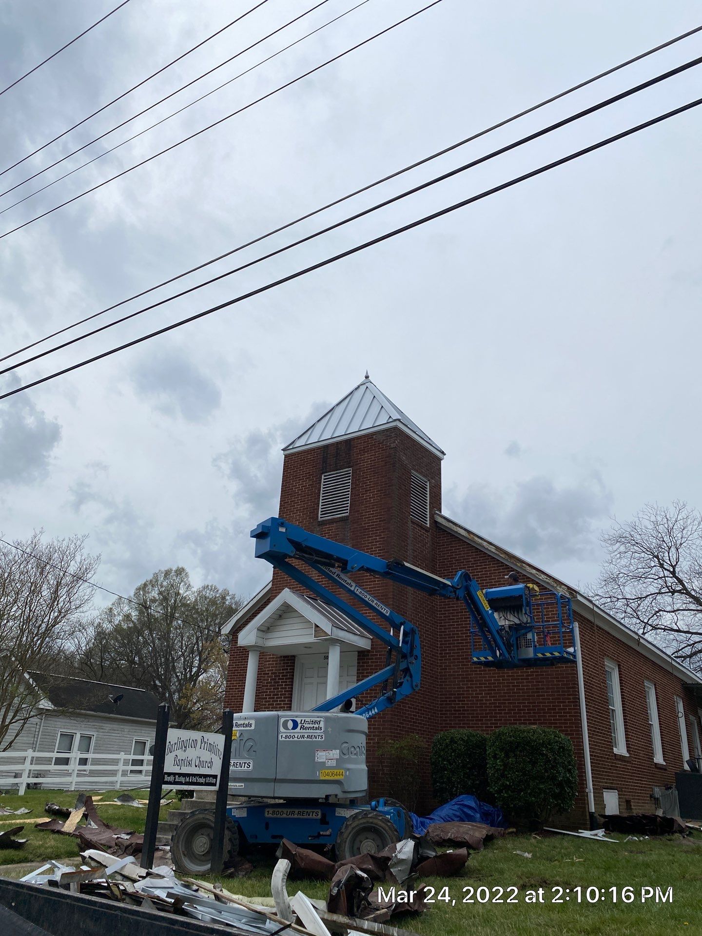 Primitive Baptist Church using Standing Seam Metal by Just In Time Roofing and Restoration