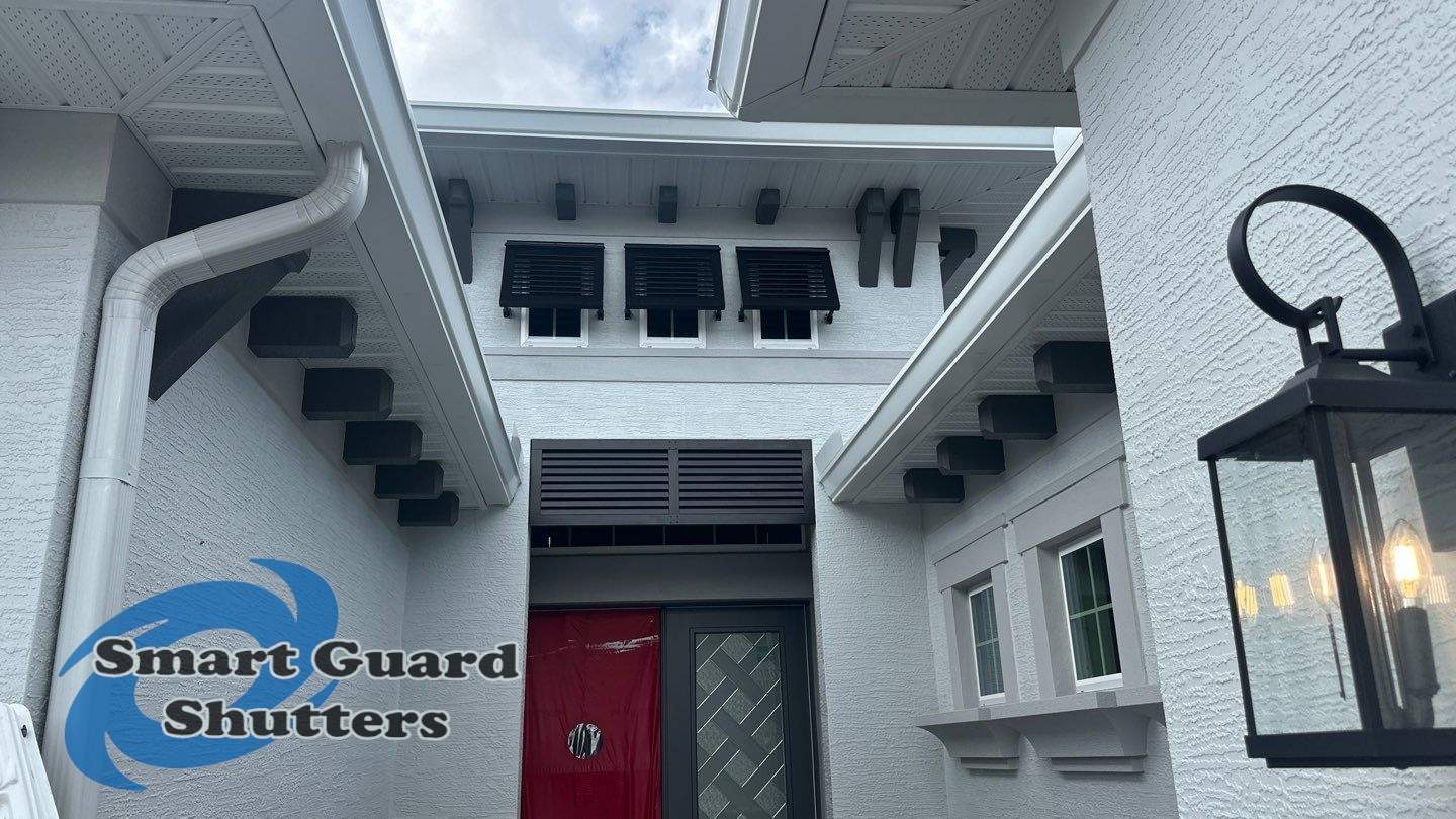 Decorative Bahamas in Dark Anodized Bronze by Smart Guard Shutters