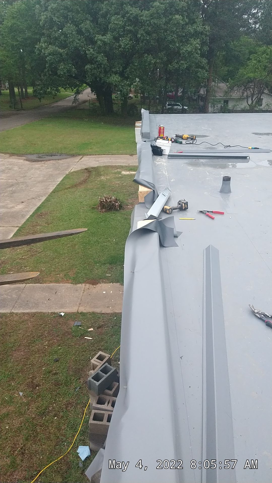 Commercial Roofing Installation using 50 mil PVC by Hostetler Roofing