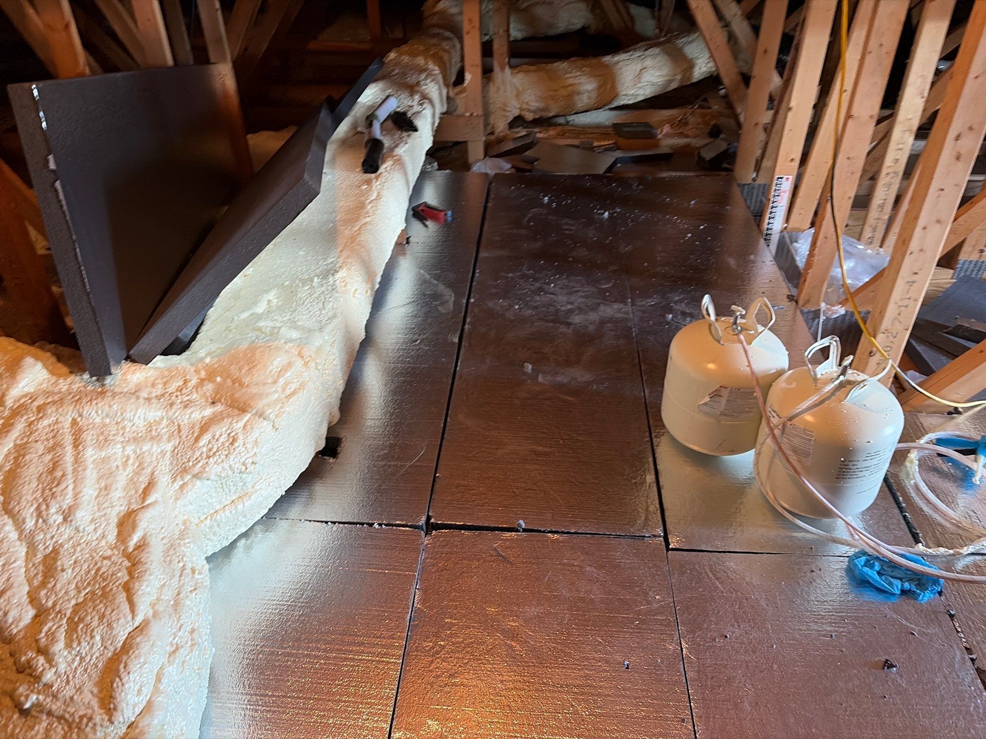 Sanitizing and Transforming a 2,100 sq ft Attic for a Better Home Performance by Home Environment Solutions