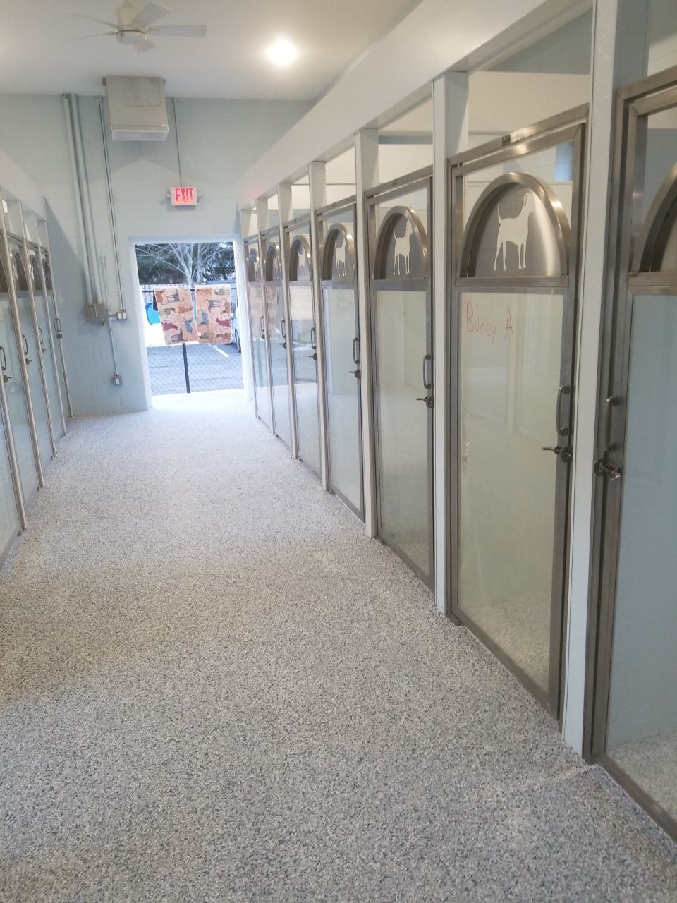 Kennel Floor Coating and Wall Painting using Penntek by Spectrum Painting, LLC