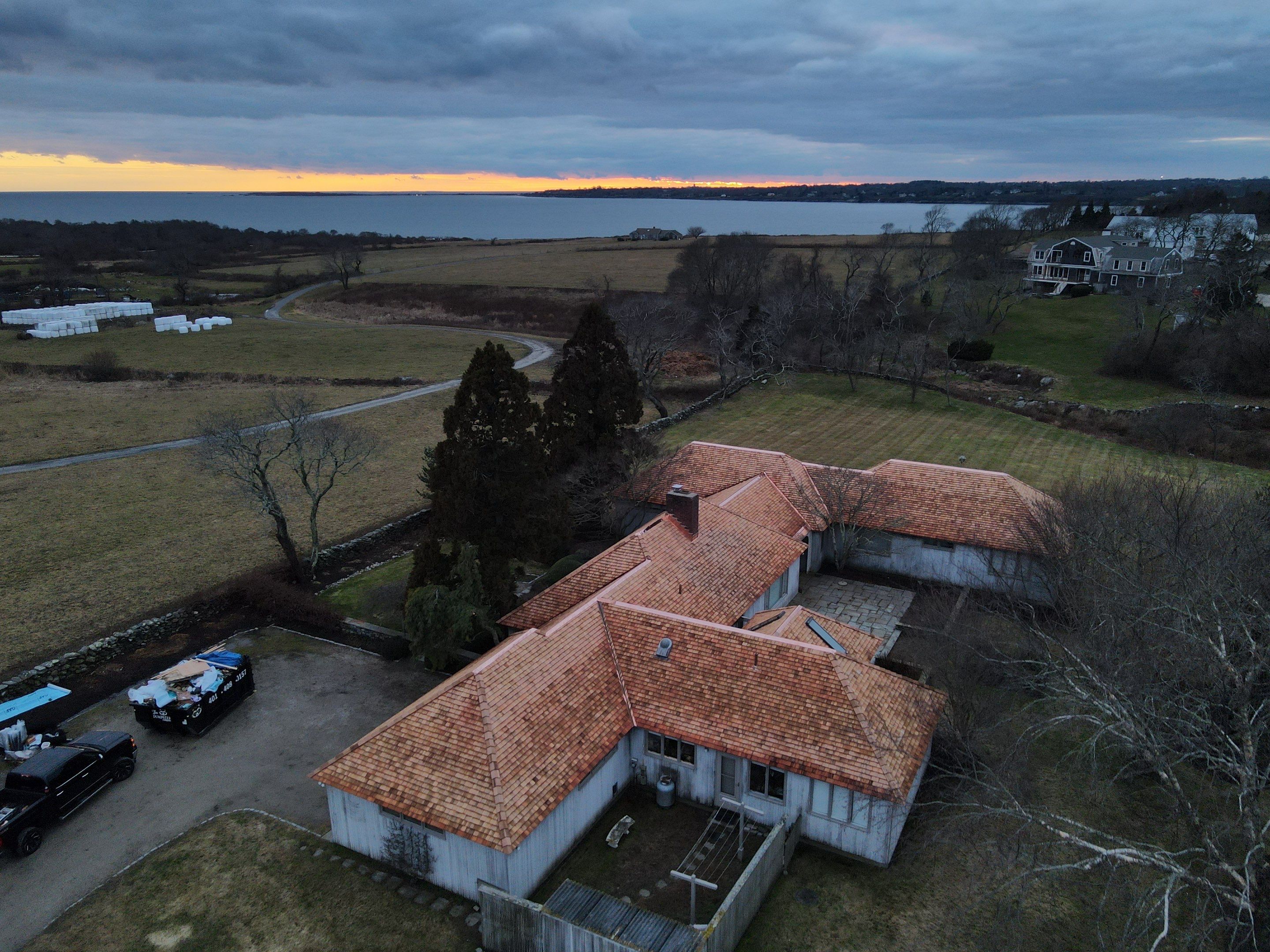 Little Compton - Cedar & Copper Roof Restoration by Rinaldi Brothers