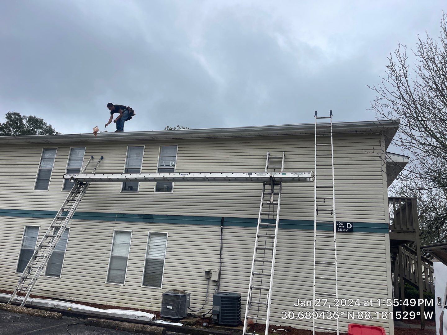 Robin Woods Apts. Bldg. D - Exterior Repairs by American Roofing & Construction LLC