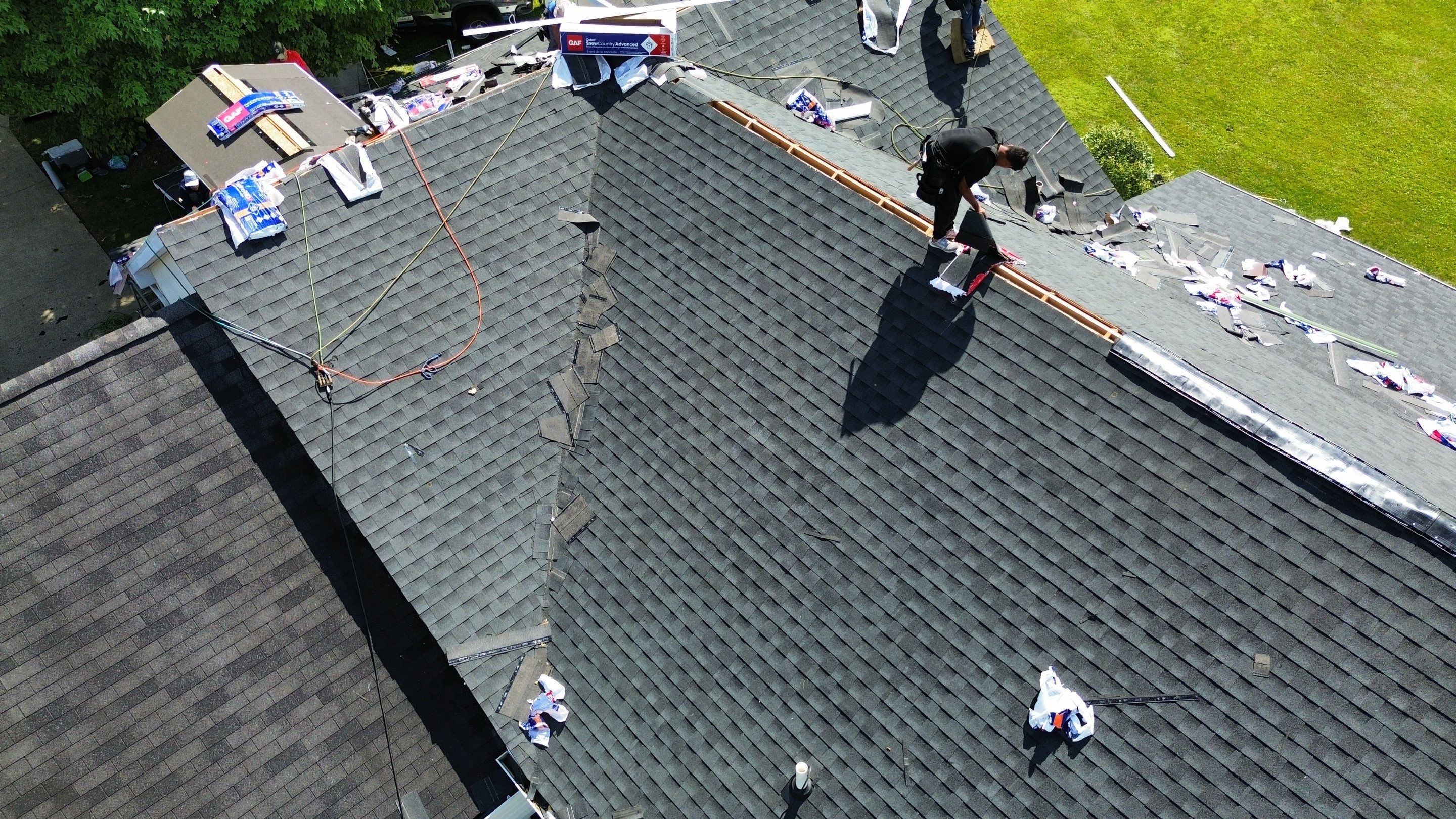 Residential Roofing Installation using Timberline HDZ Shingles - Charcoal by RoofX 