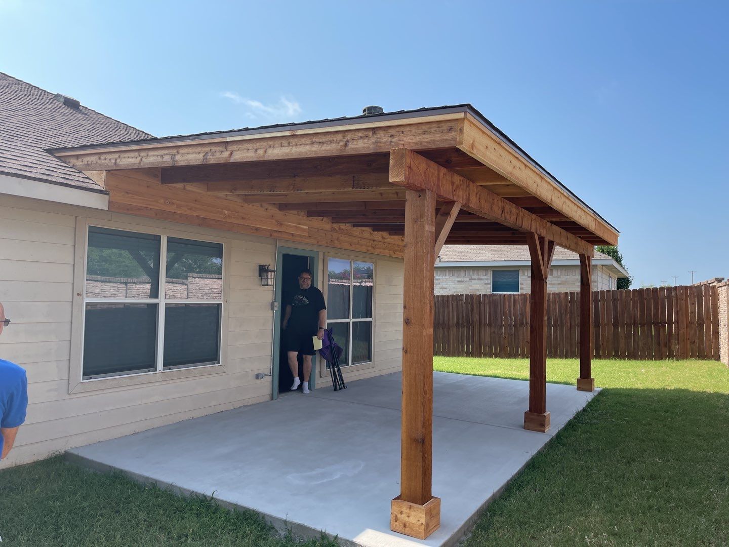 New Patio Addition for a current Client by First United Roofing & Construction
