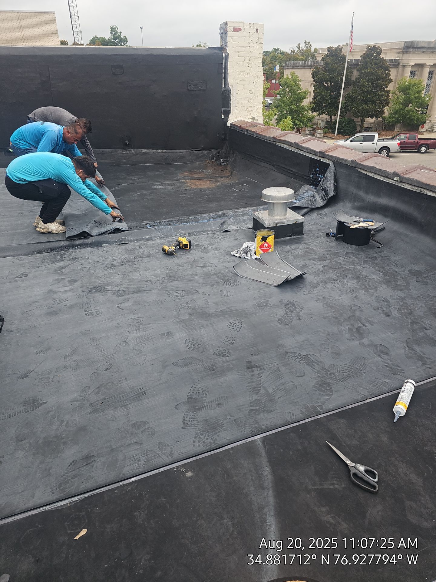 Project in Kinston by Roofing Solutions