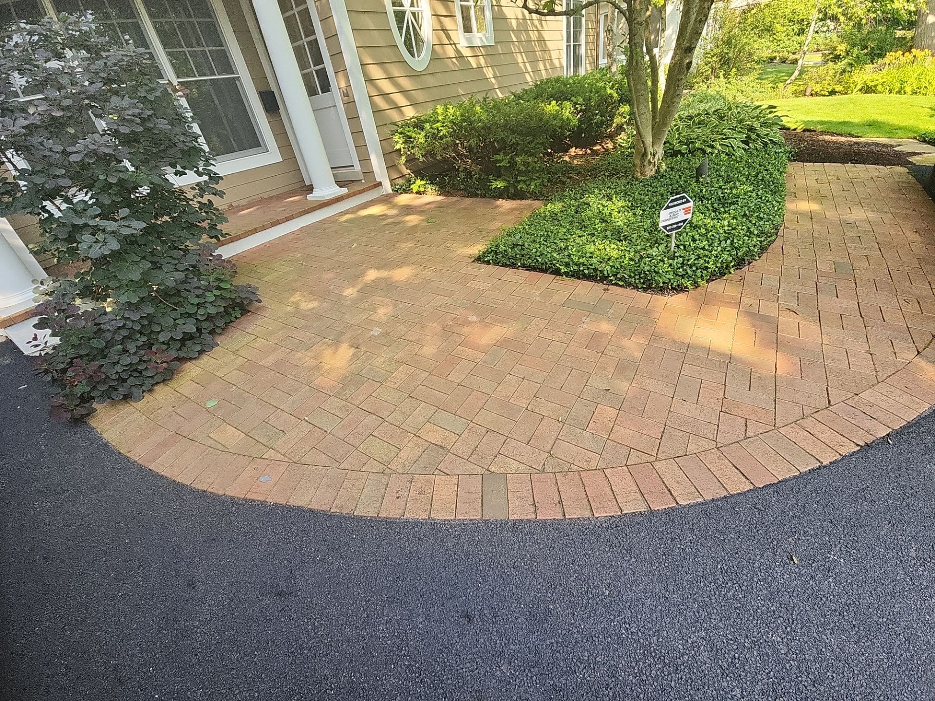 Highland Park brick cleaning by Northern Power Washing LLC.
