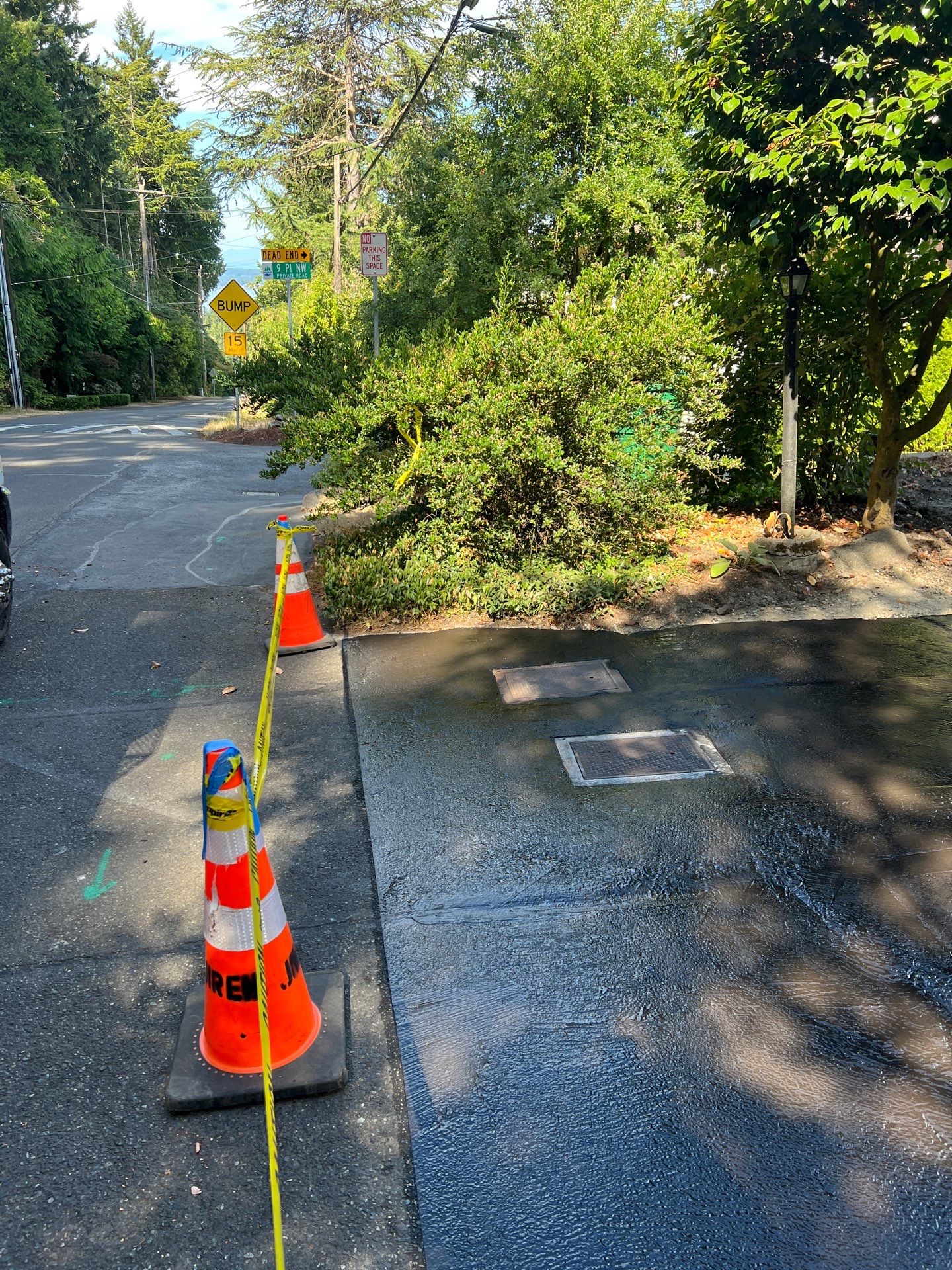 Epoxy Stairs & Sealcoat Driveway Application by Jireh Asphalt & Concrete Inc 