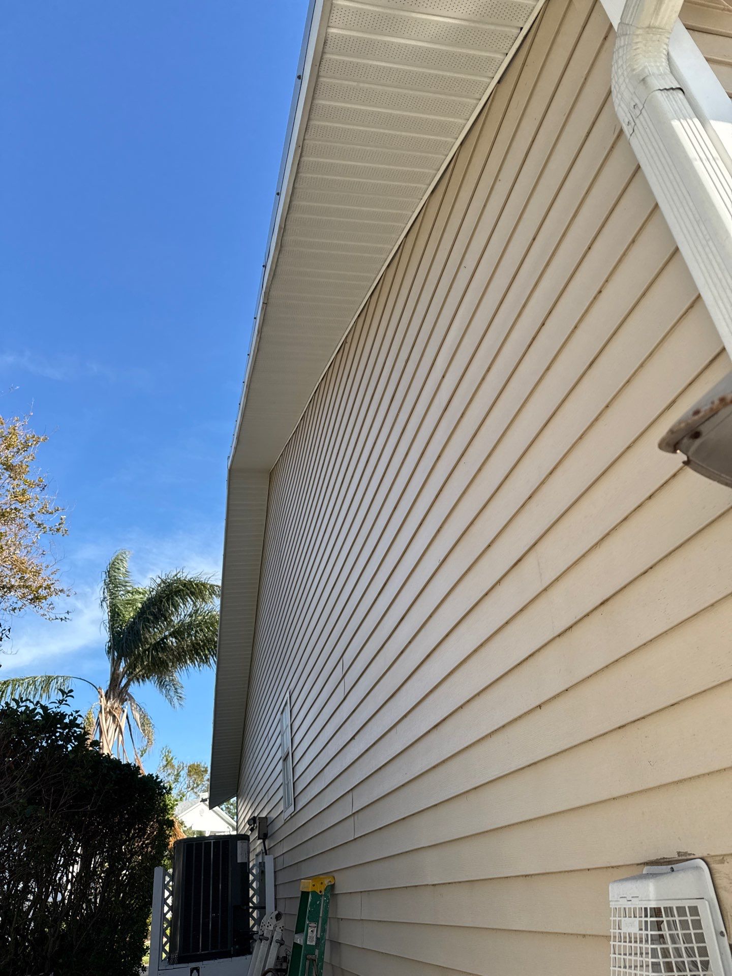 Soffit Repair and New Splash Guard Installation Palmetto FL by Gutter Professors