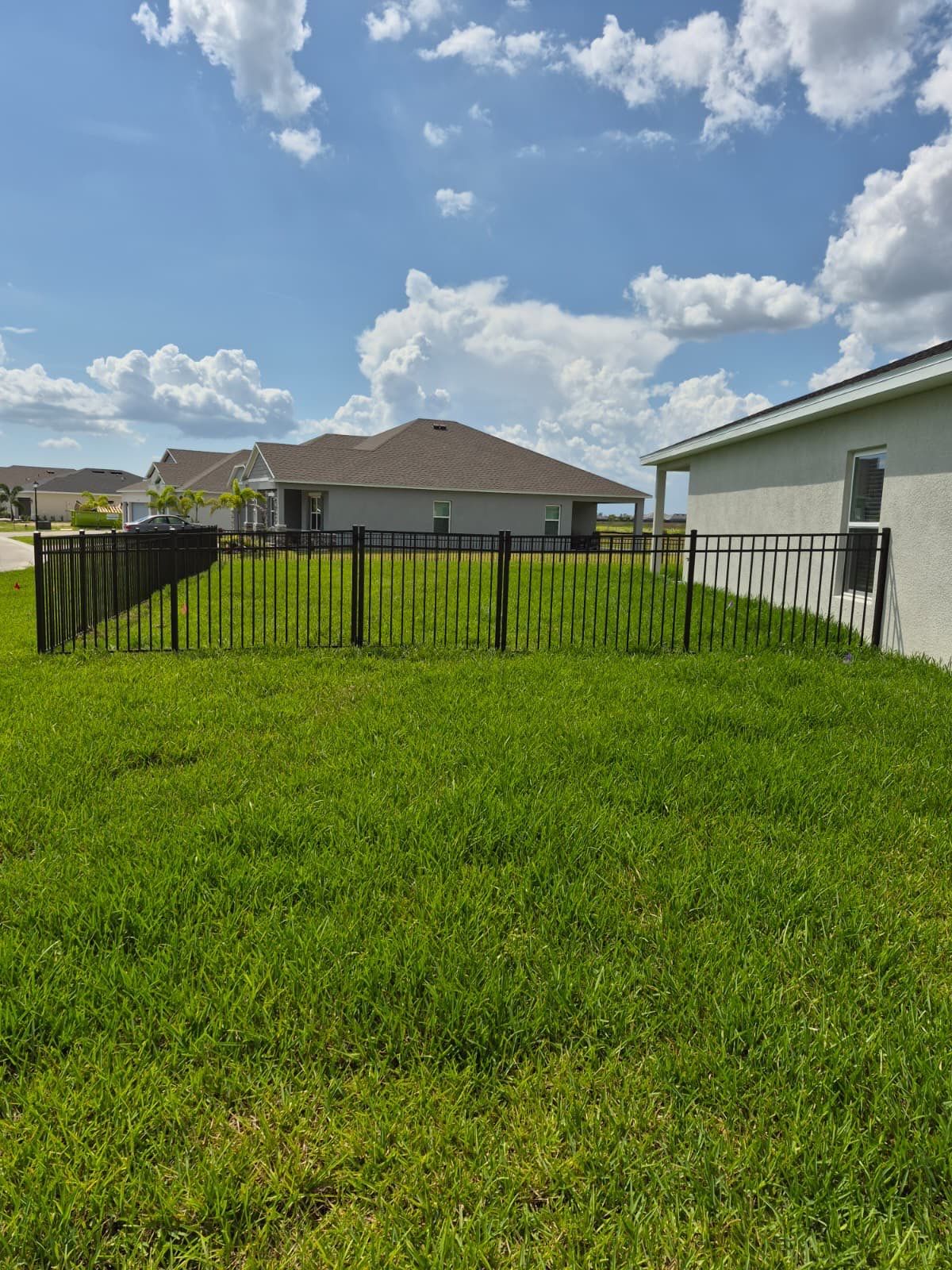 Black Aluminum Picket Fence Installation for Punta Gorda Residence by True Fence LLC