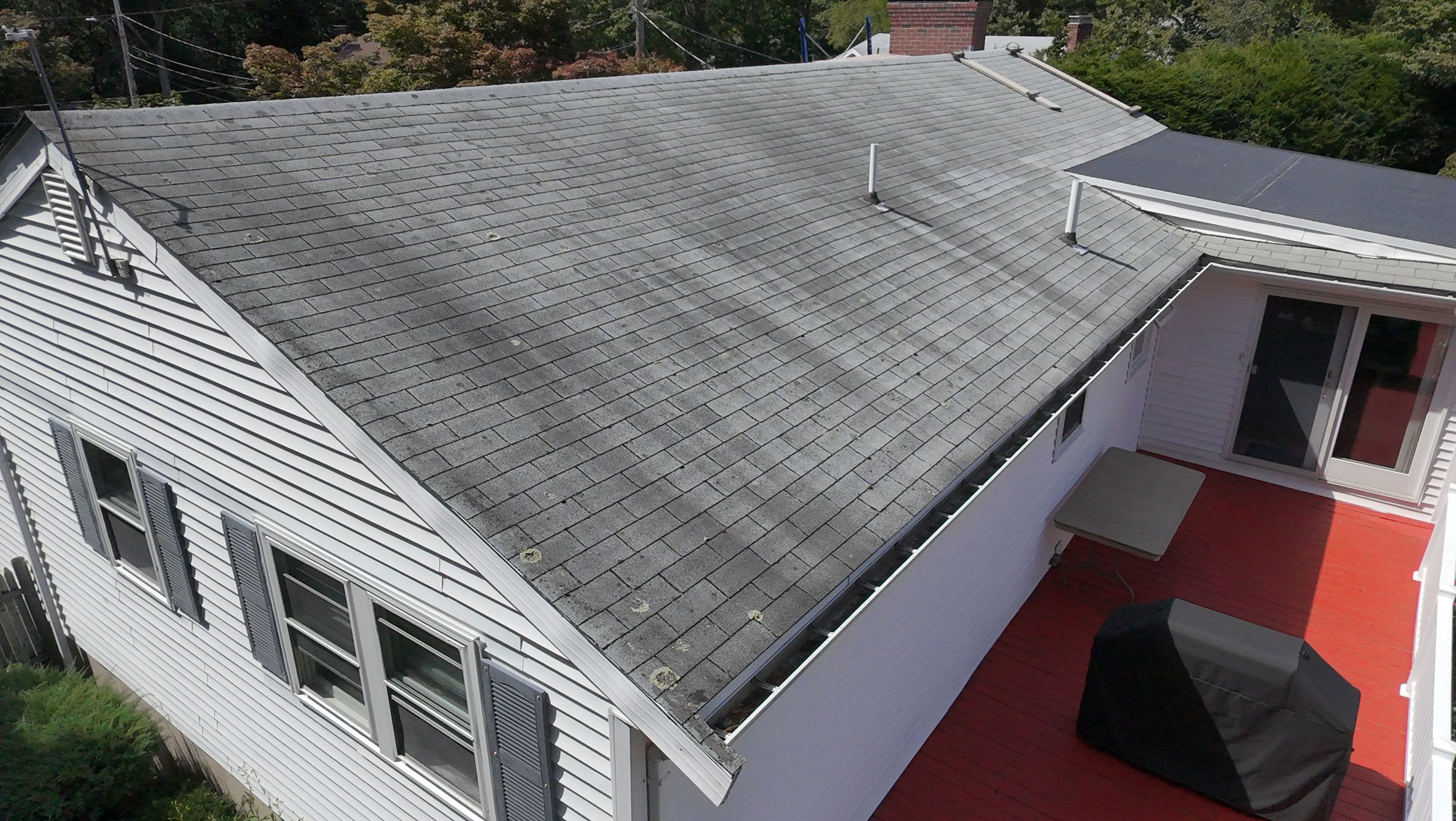 Full Roof Replacement, Rafter Repair & Gutter Upgrade in Norwood, MA – Owens Corning Duration, Onyx Black by JOHNNYS PRO