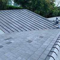 Westlake Plantation Slate Like Dark Charcoal Blend by Total Roofing System The Metal Roof Experts
