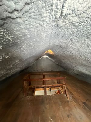 Attic Insulation using open cell spray foam