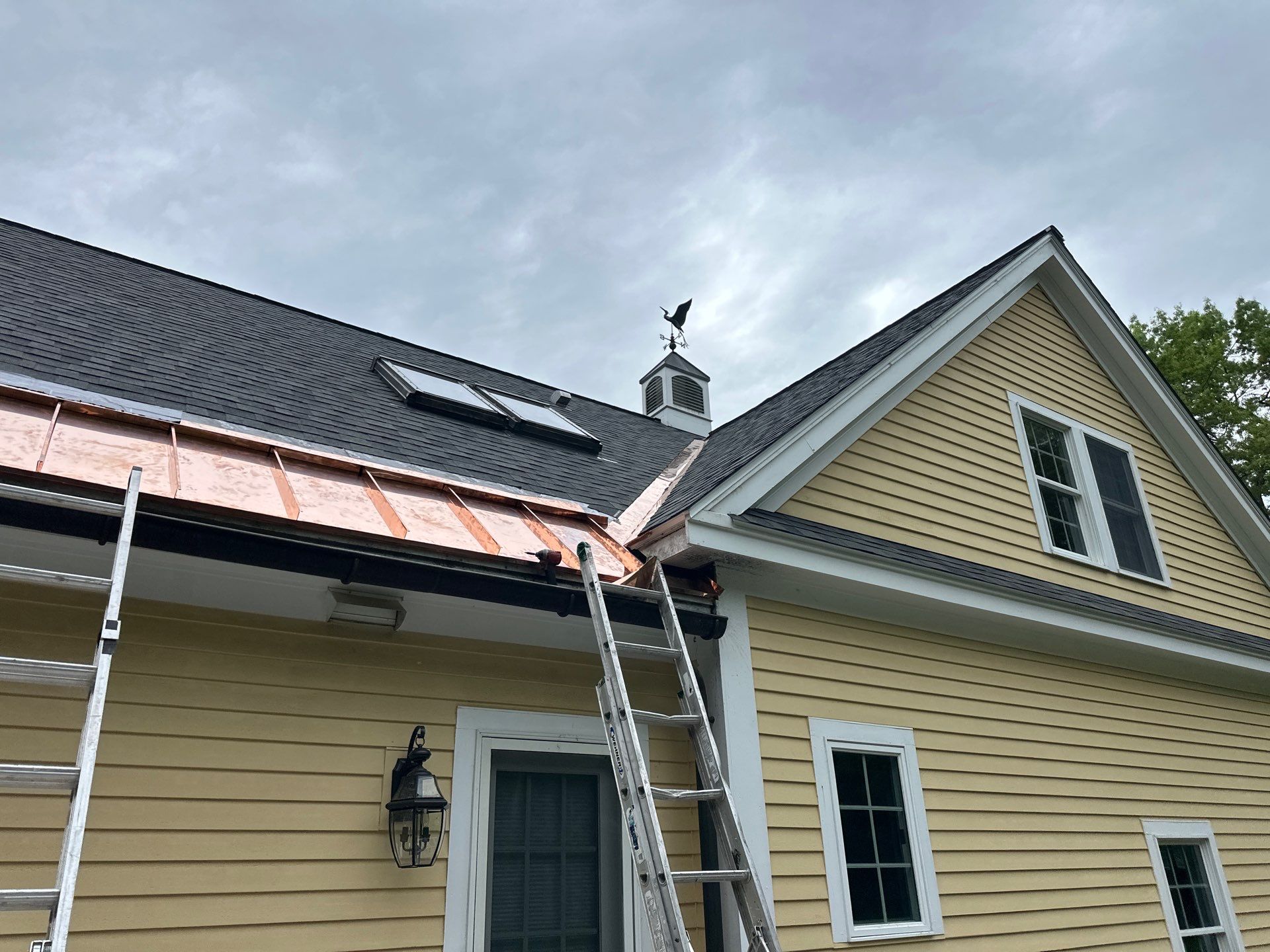 Roof Replacement with Owens Corning Shingles and Copper Flashing by Mighty Dog Roofing of Greater Middlesex County