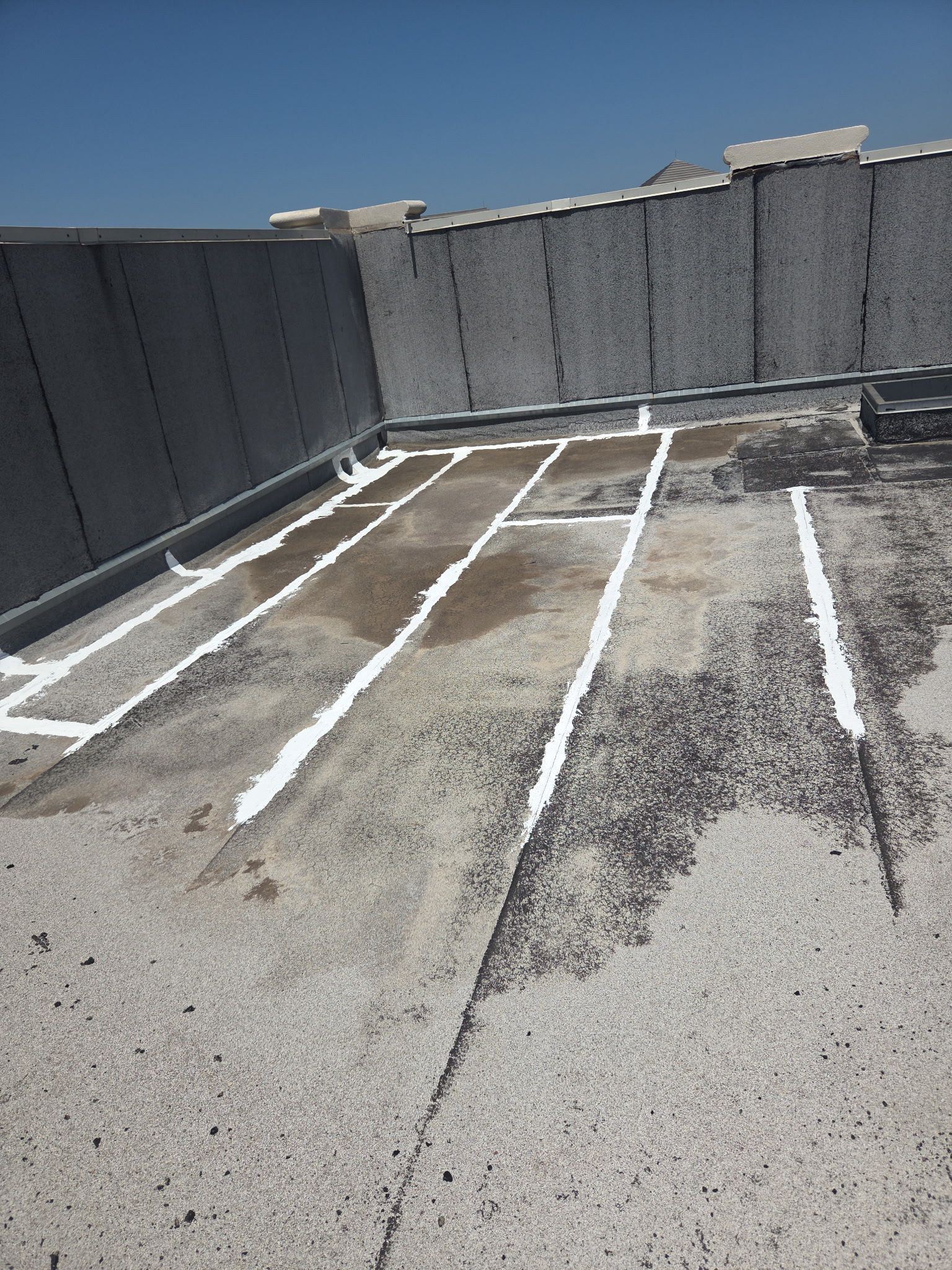 Modified Bitumen repairs.. a couple thousand dollars can save TENS of thousands and greatly prolong the life of your roof. by REPS Austin Area Roofer
