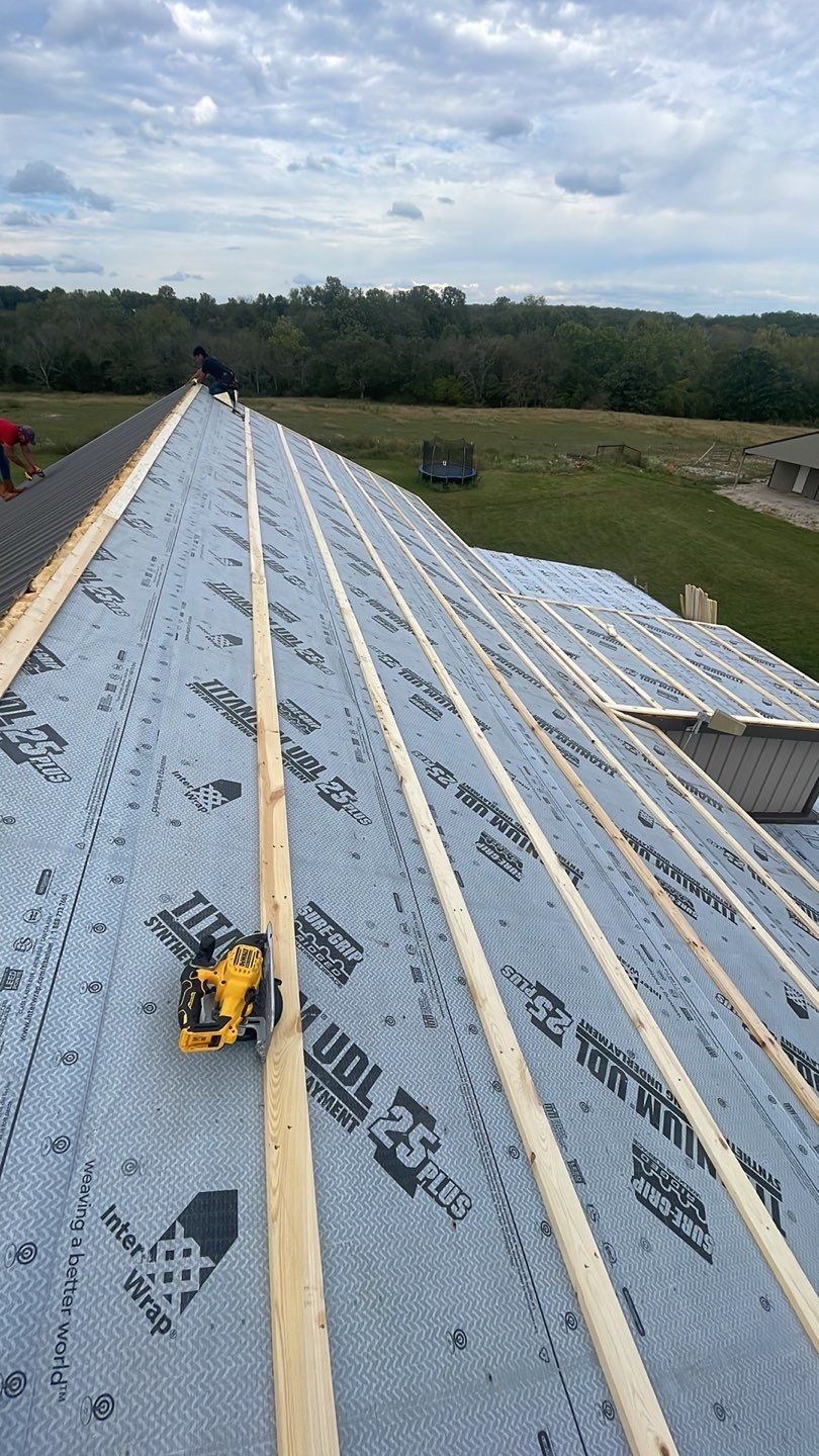 Residential Roofing Install - 29-Gauge G-Rib Metal - Color Burnished Slate  by Titan Commercial & Residential Roofing 