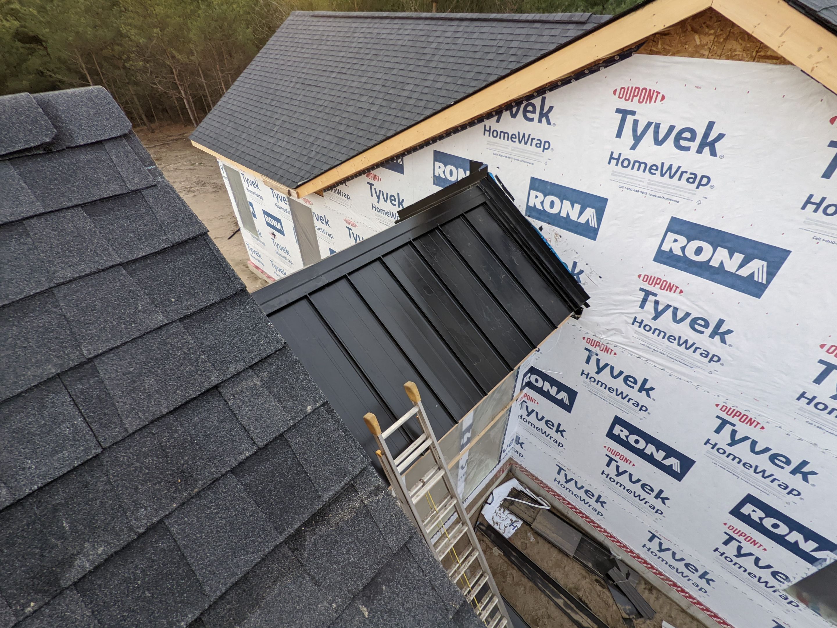 New Home Construction using 16" Standing Seam Panels, & Shingles  by Jay Carter Roofing & Sheet Metal