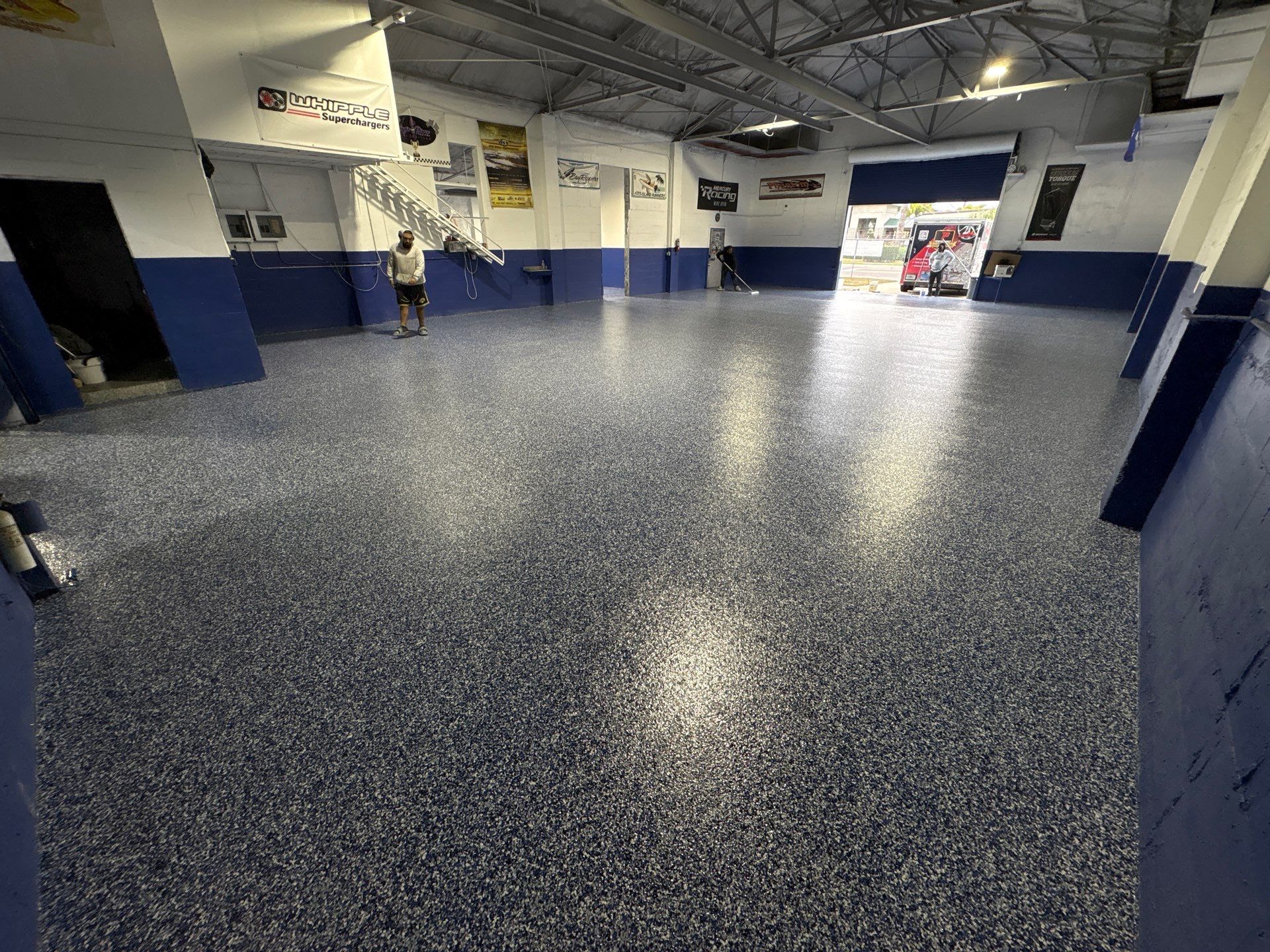 Commercial Floor Upgrade – Orbit Flake System Installation by Performance Floors & Coating