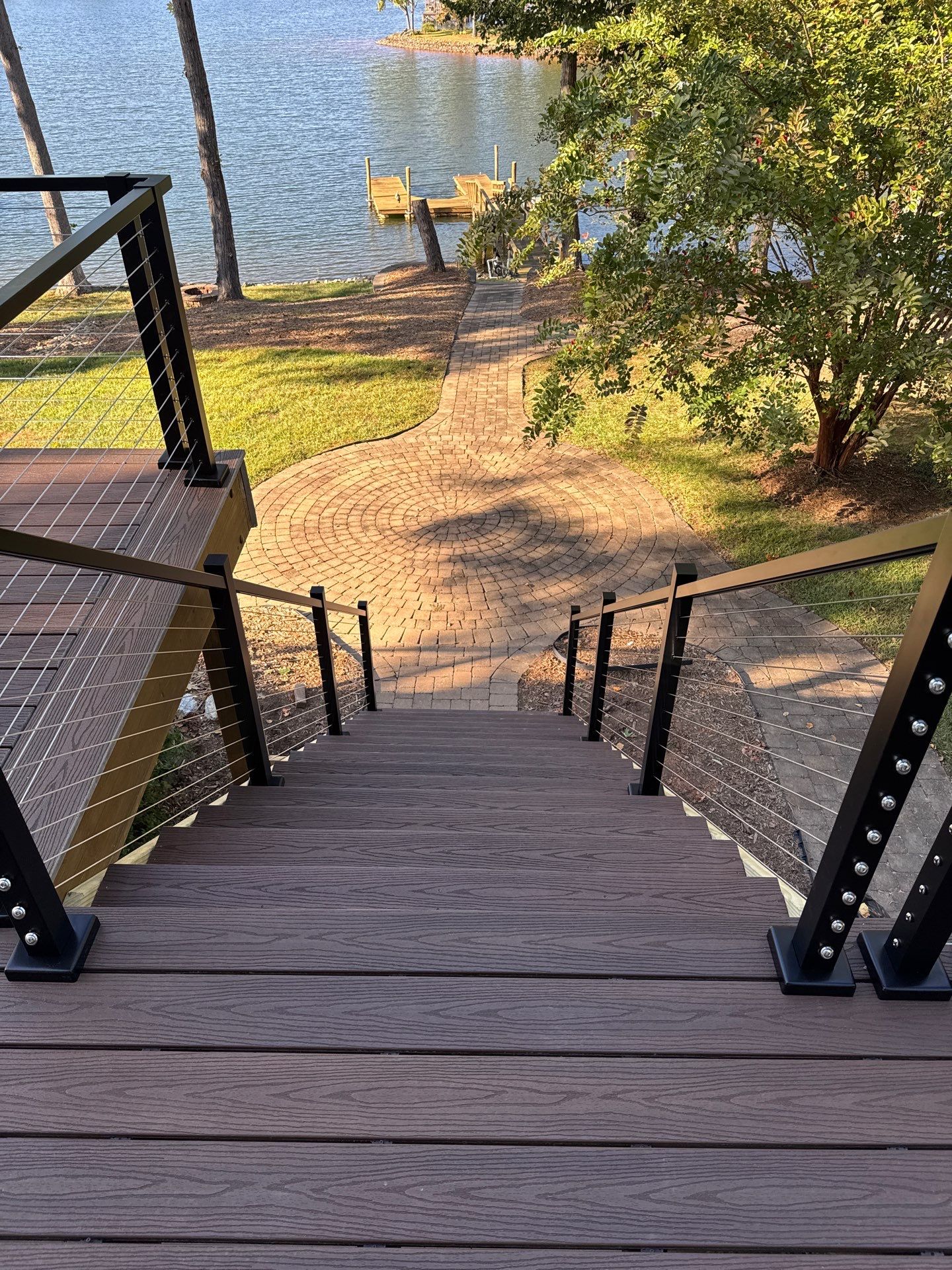 New Deck Stairs & Cable Railing Installed! by A Step Above Handy LLC 