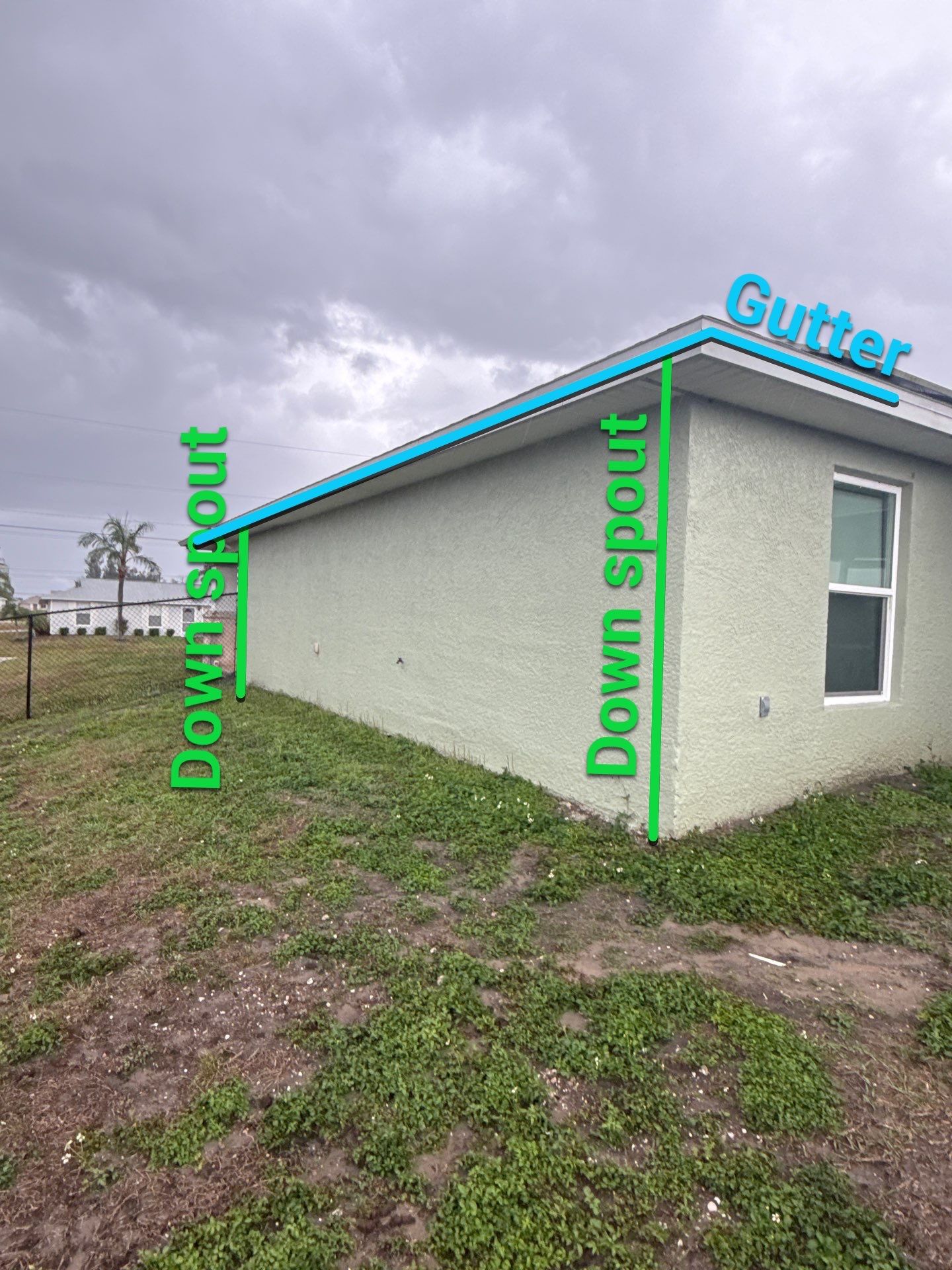 Black Seamless Gutters using K-Style Seamless Gutters in Cape Coral FL by Gutter Professors