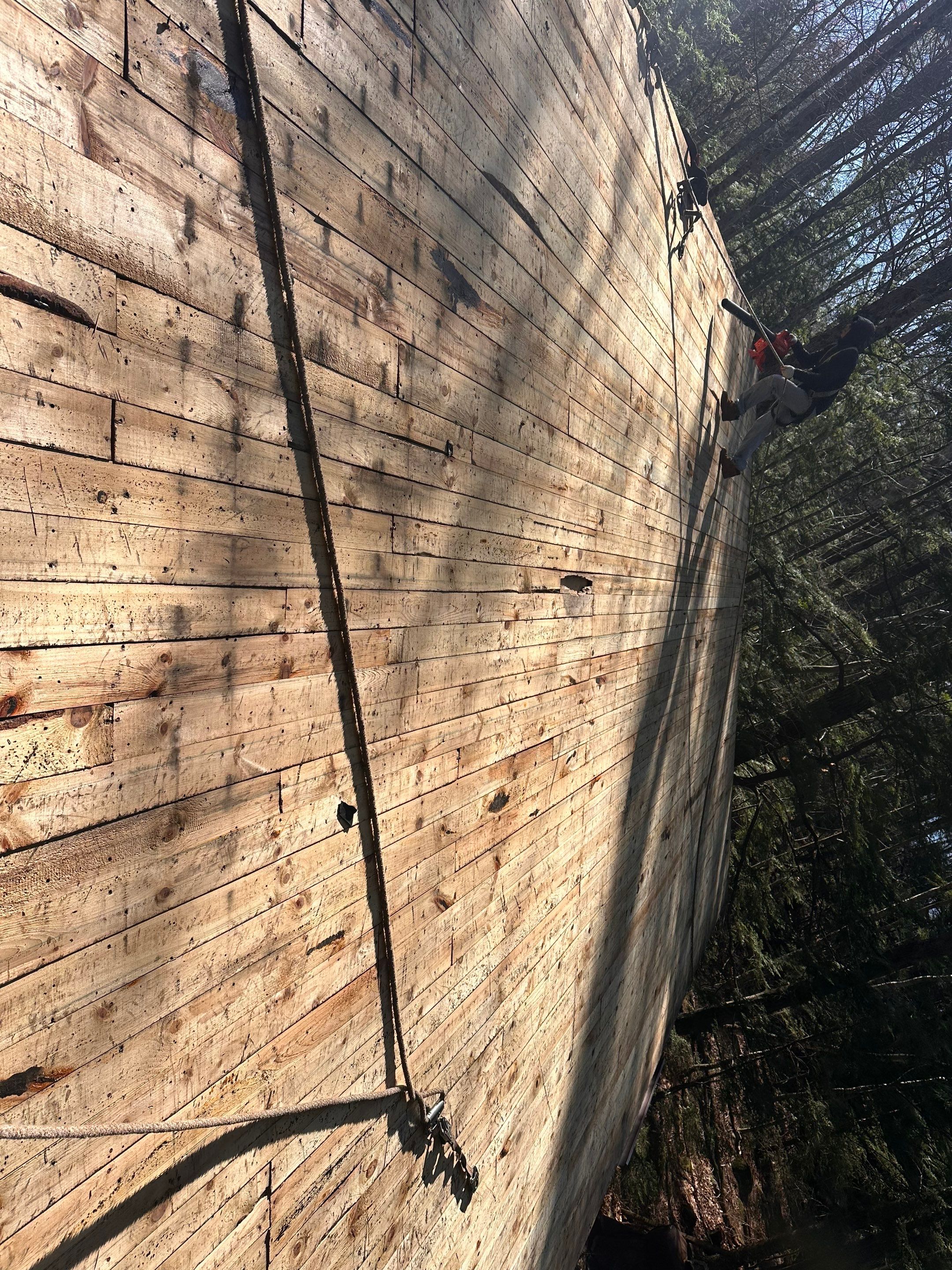 Wooden Cabin Exterior Improvements and Outdoor Shower Build in Bristol by Tall pine roofing
