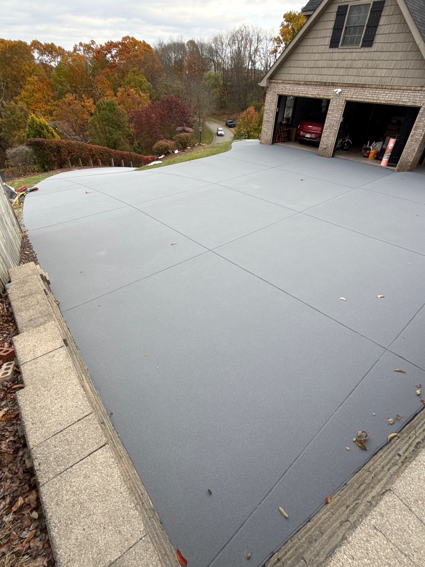 Steep Driveway Project in Sarver by Floors in a Day, Inc