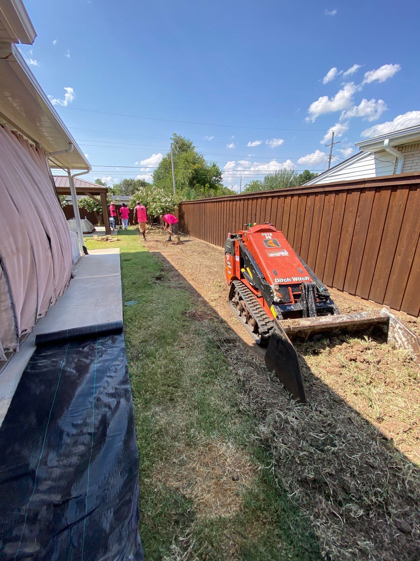 Landscape using Crepe Myrtle Plant by Clays Services Inc