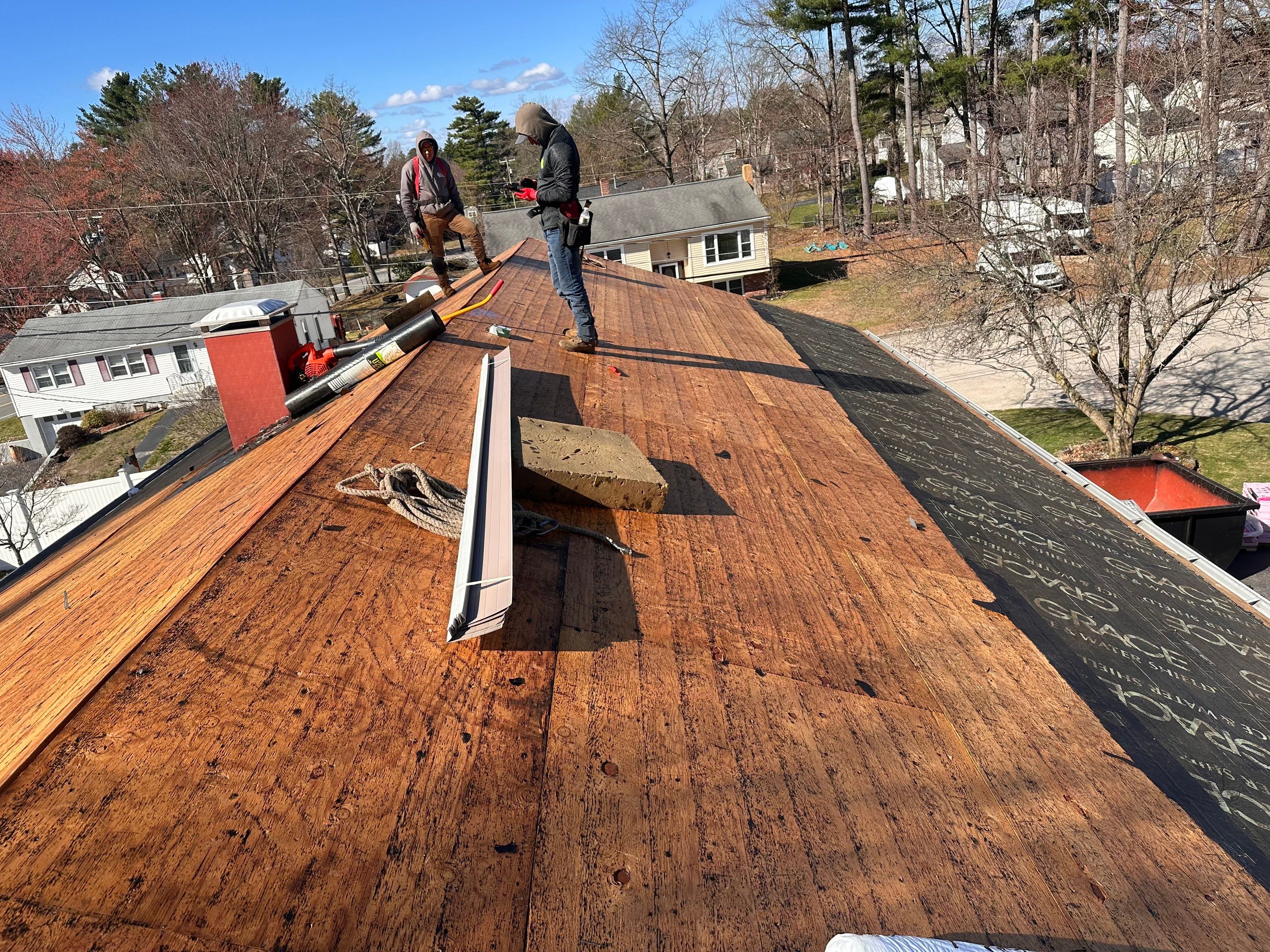 Full Residential Roof Replacement and Chimney Reflashing in Nashua by Tall pine roofing