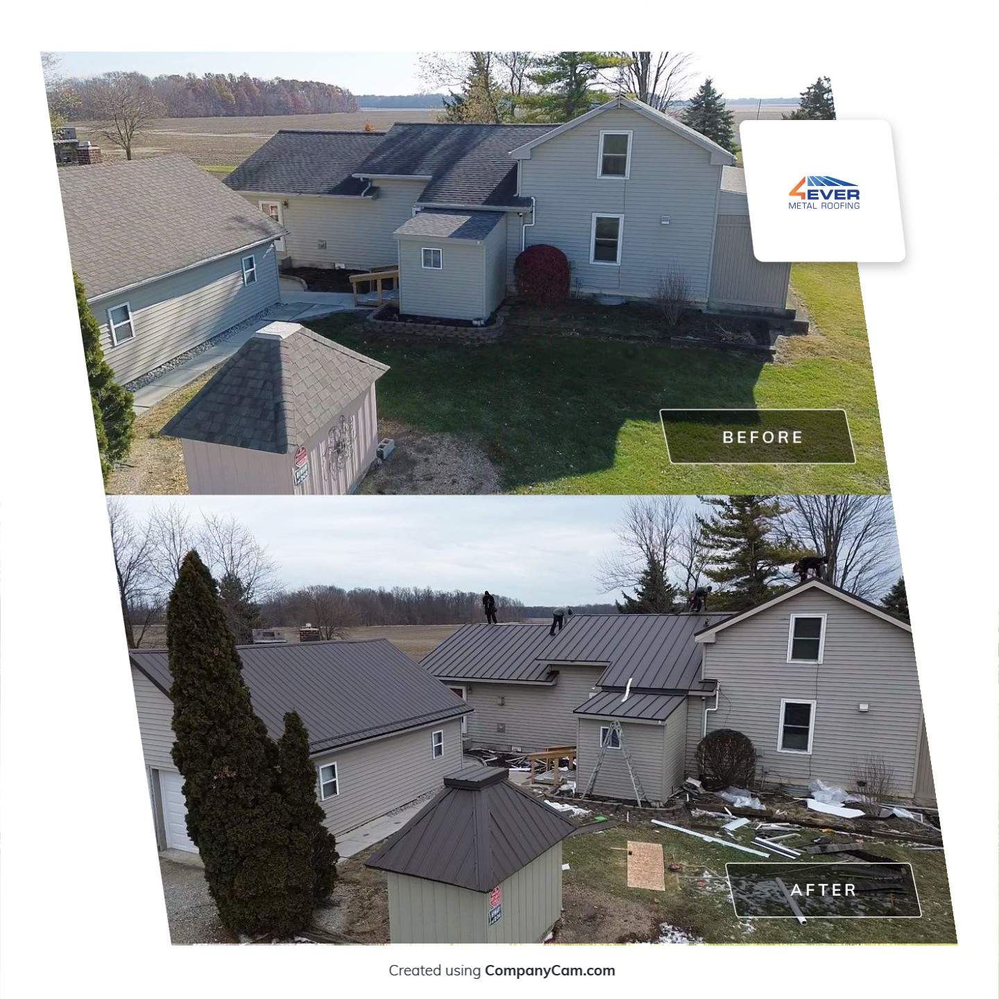 Standing Seam & Exposed Fastener Metal Roof Installation – Bluffton, IN by 4Ever Metal Roofing