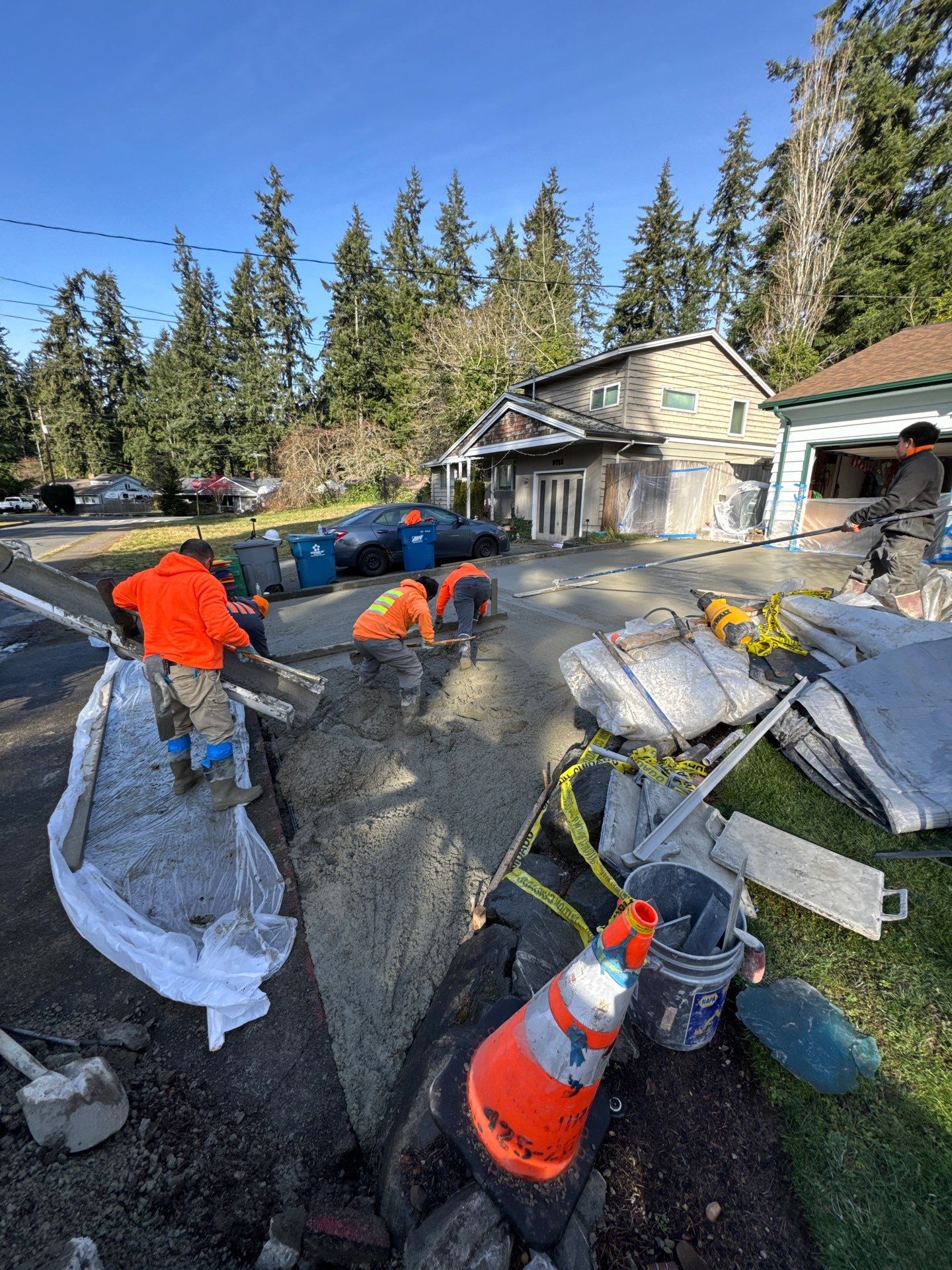 Stamped Concrete Patio and Driveway | Edmonds  by Jireh Asphalt & Concrete Inc 