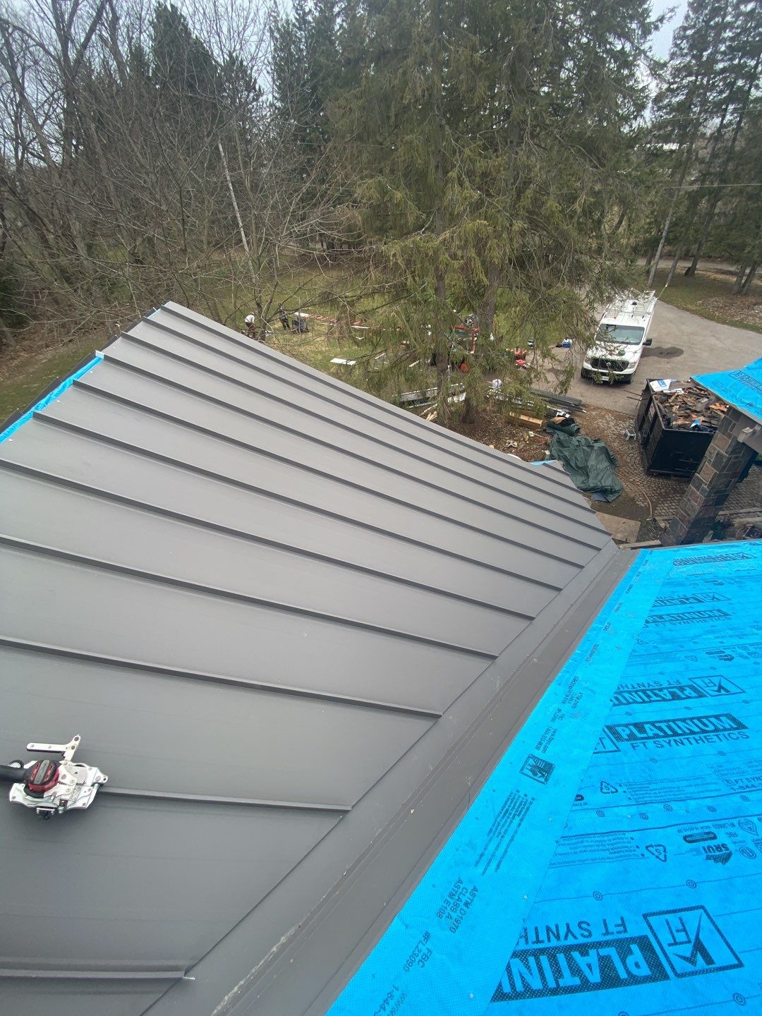 New Roof Installation using 16" Standing Seam Panels by Jay Carter Roofing & Sheet Metal