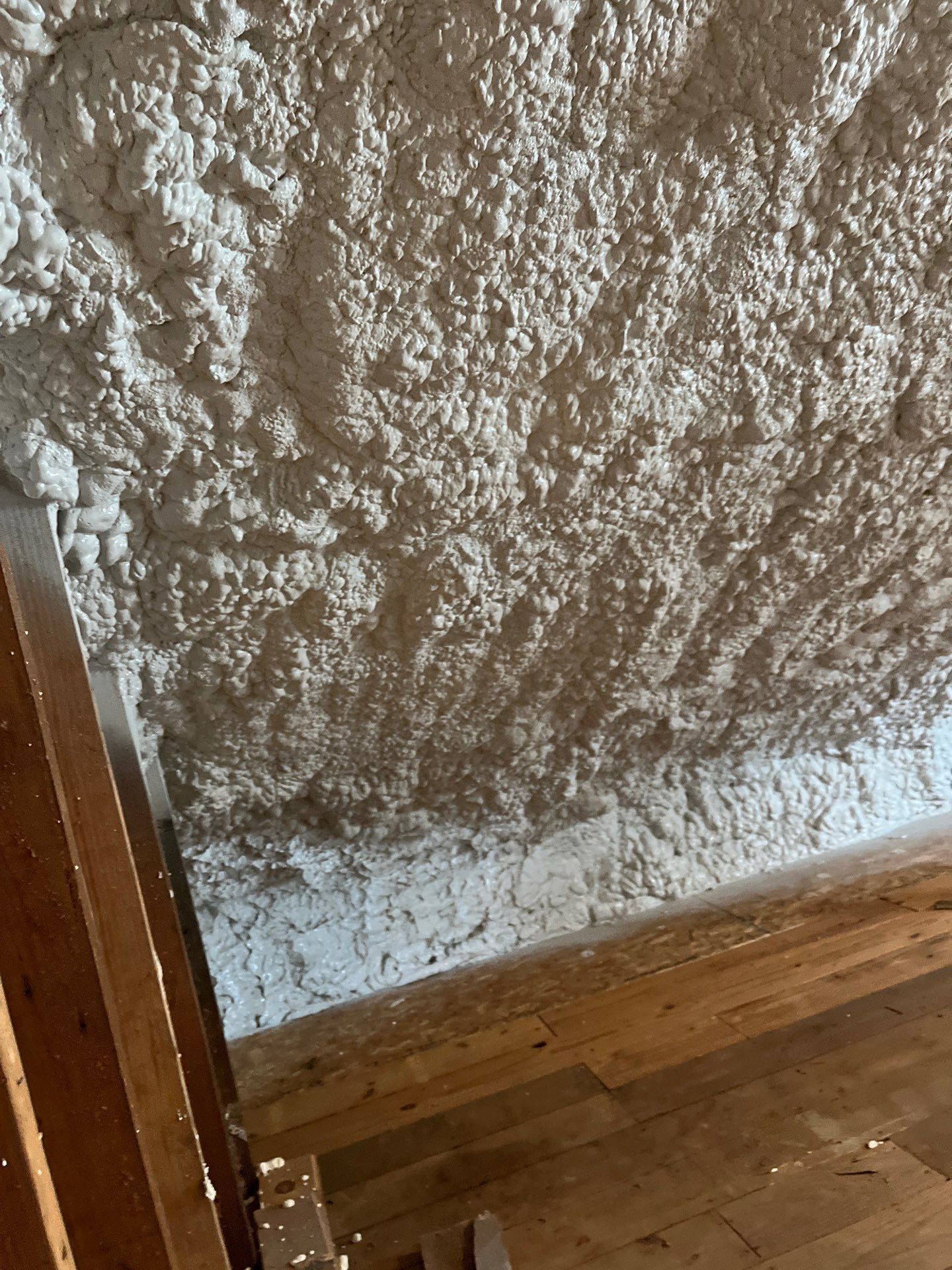 Attic Insulation using open cell spray foam by NYS Foam & Energy