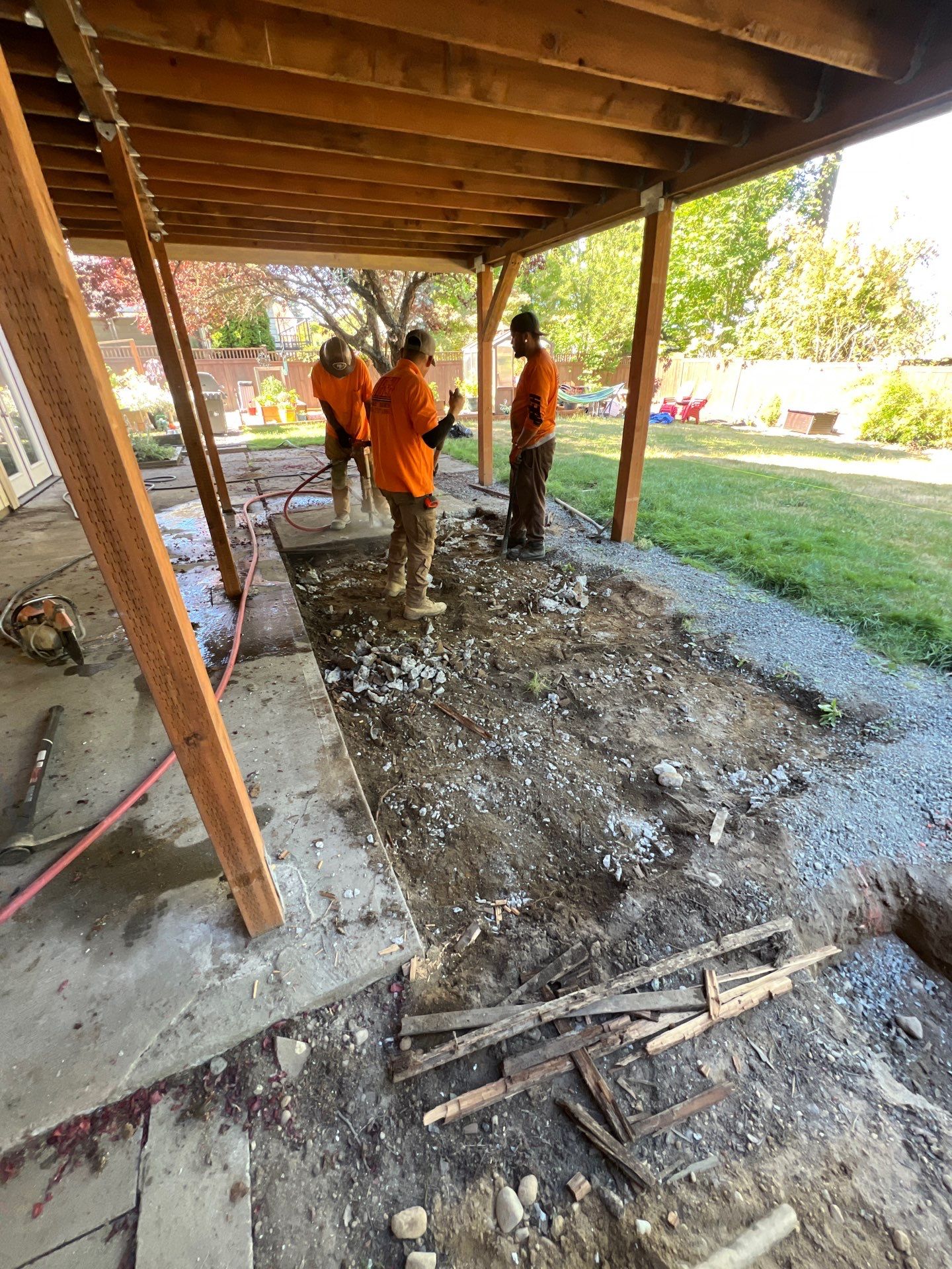 Concrete Back Patio Renovation | Edmonds  by Jireh Asphalt & Concrete Inc 
