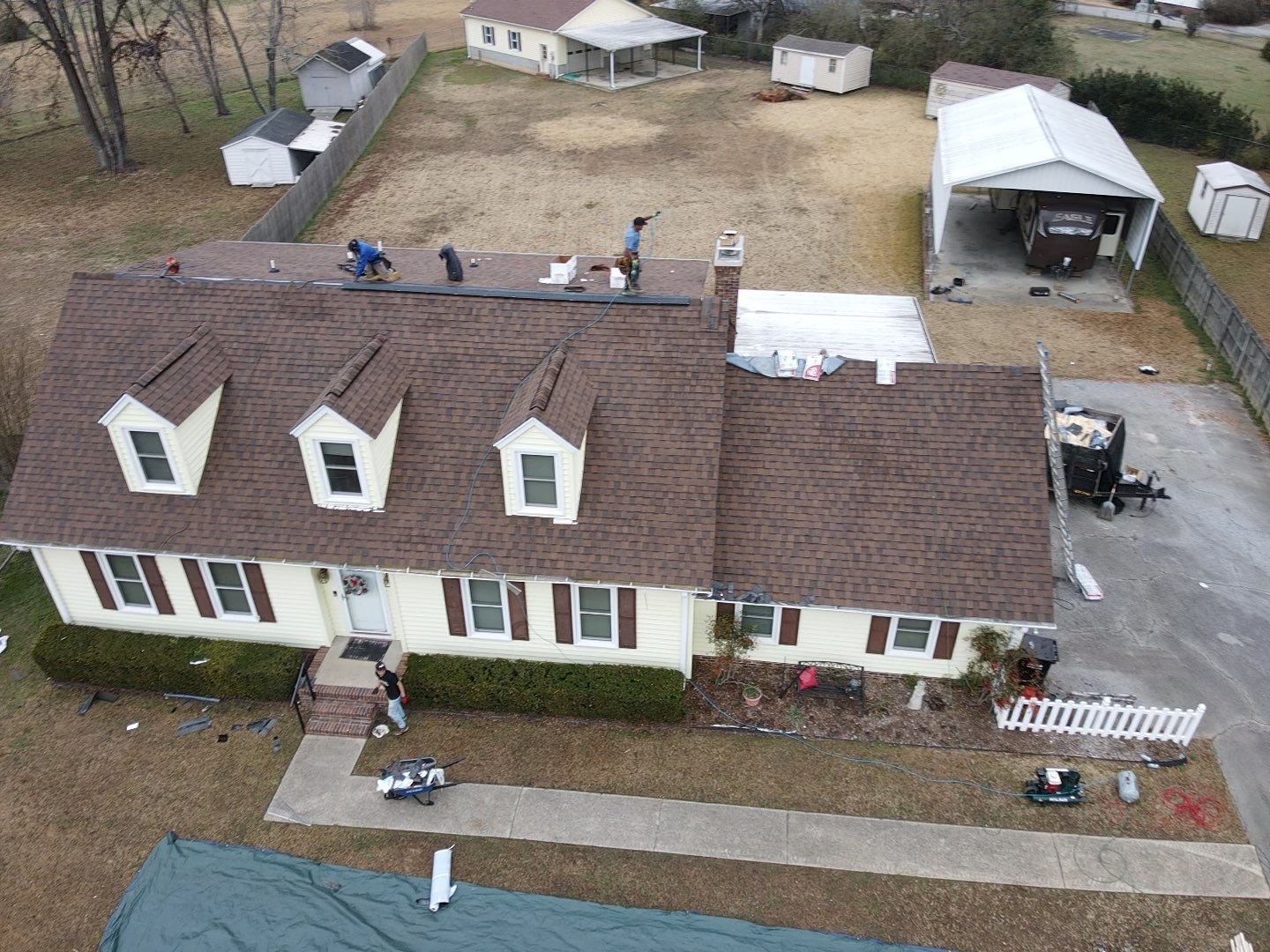 Architectural Shingle Roof Replacement and Chimney Flashing in Simpsonville by Roofers LLC