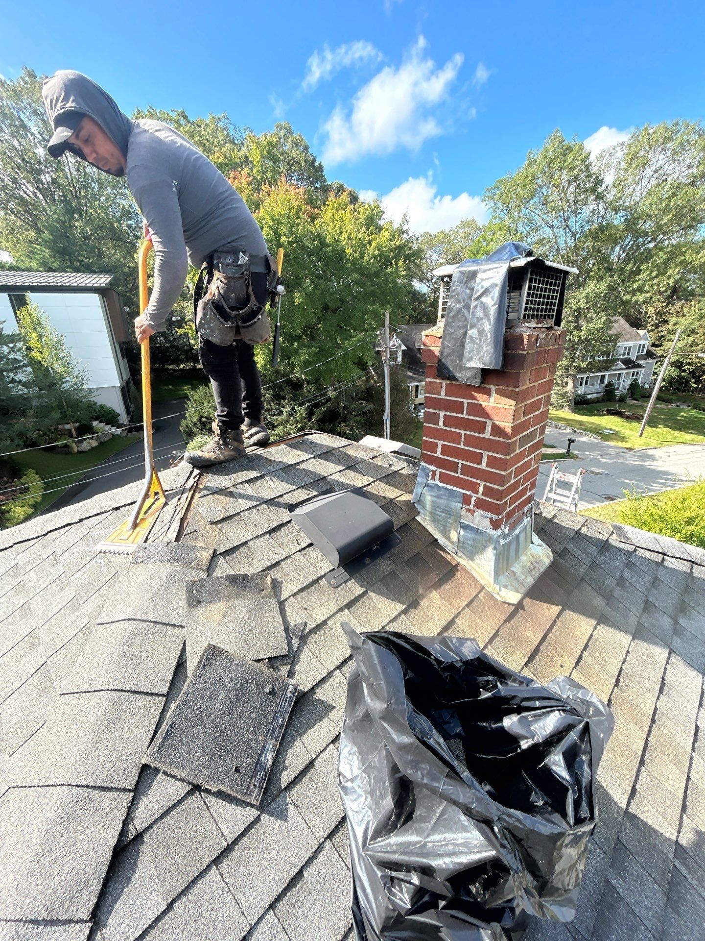Chimney Area Roof Repair – Lexington, MA by Mighty Dog Roofing of Greater Middlesex County