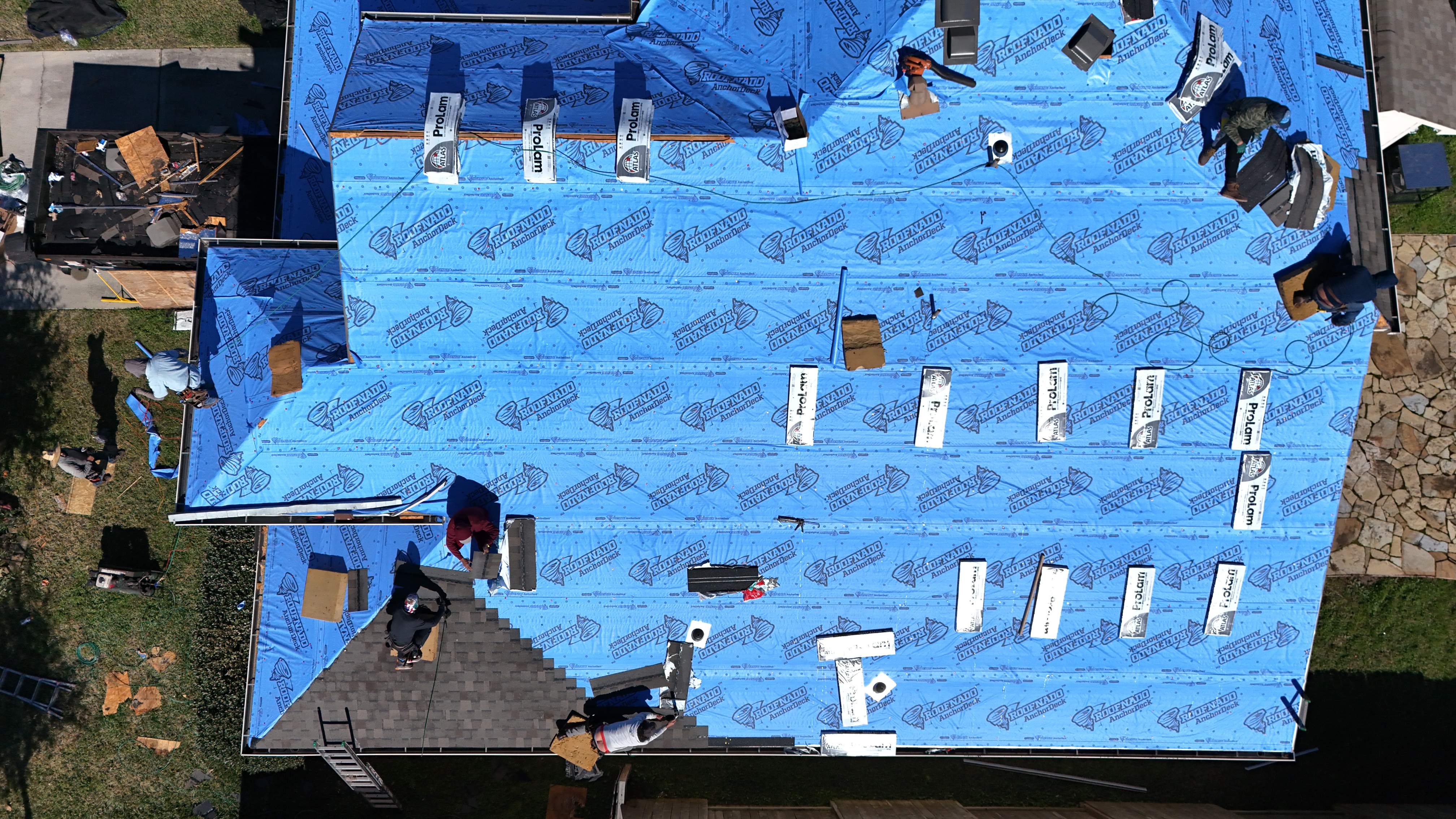 Roof Replacement with Decking & Skylight Work — Magnolia, TX by PL Roofing & SB Roofing, LLC.
