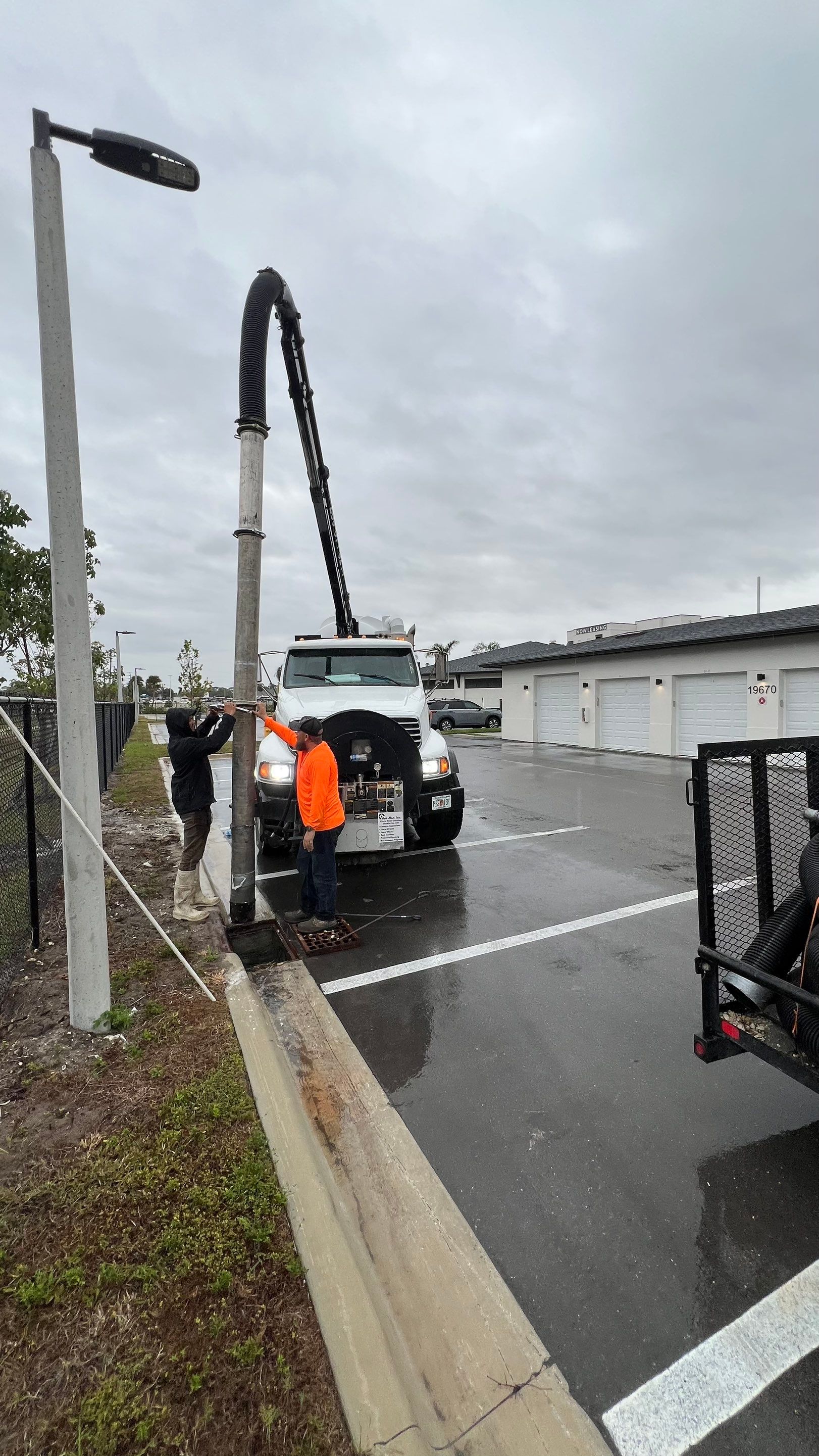 New Construction Apartment Complex Catch Basin Cleaning by APS Power & Water